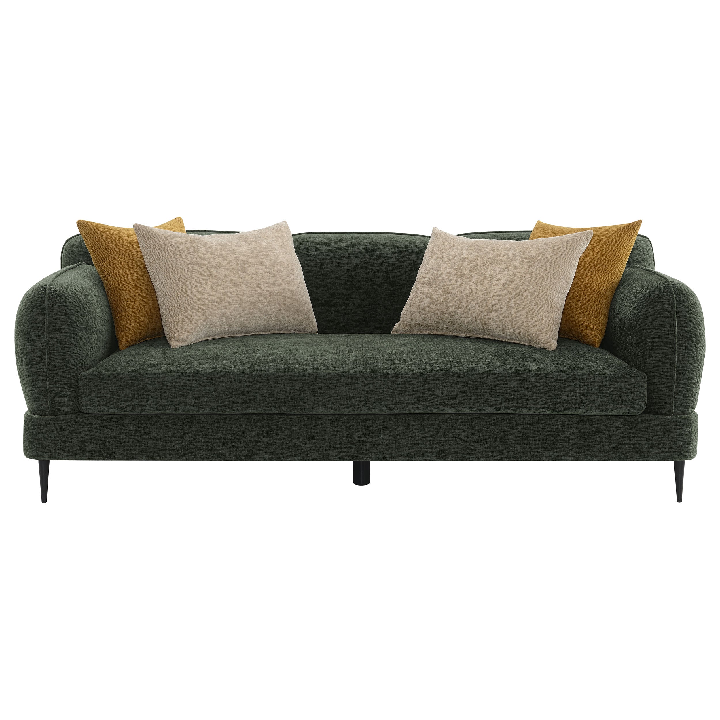 Jade Chenille Upholstered Sofa Set Green