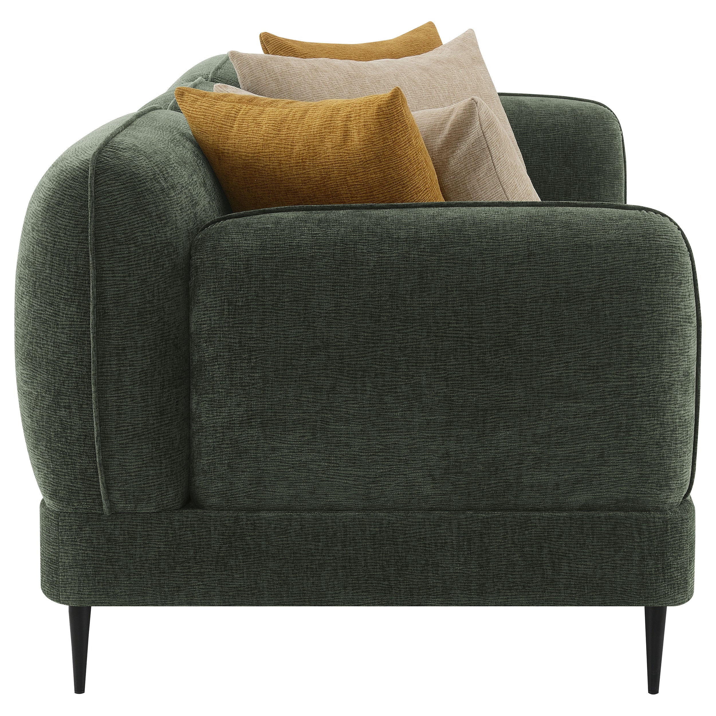 Jade Chenille Upholstered Sofa Set Green