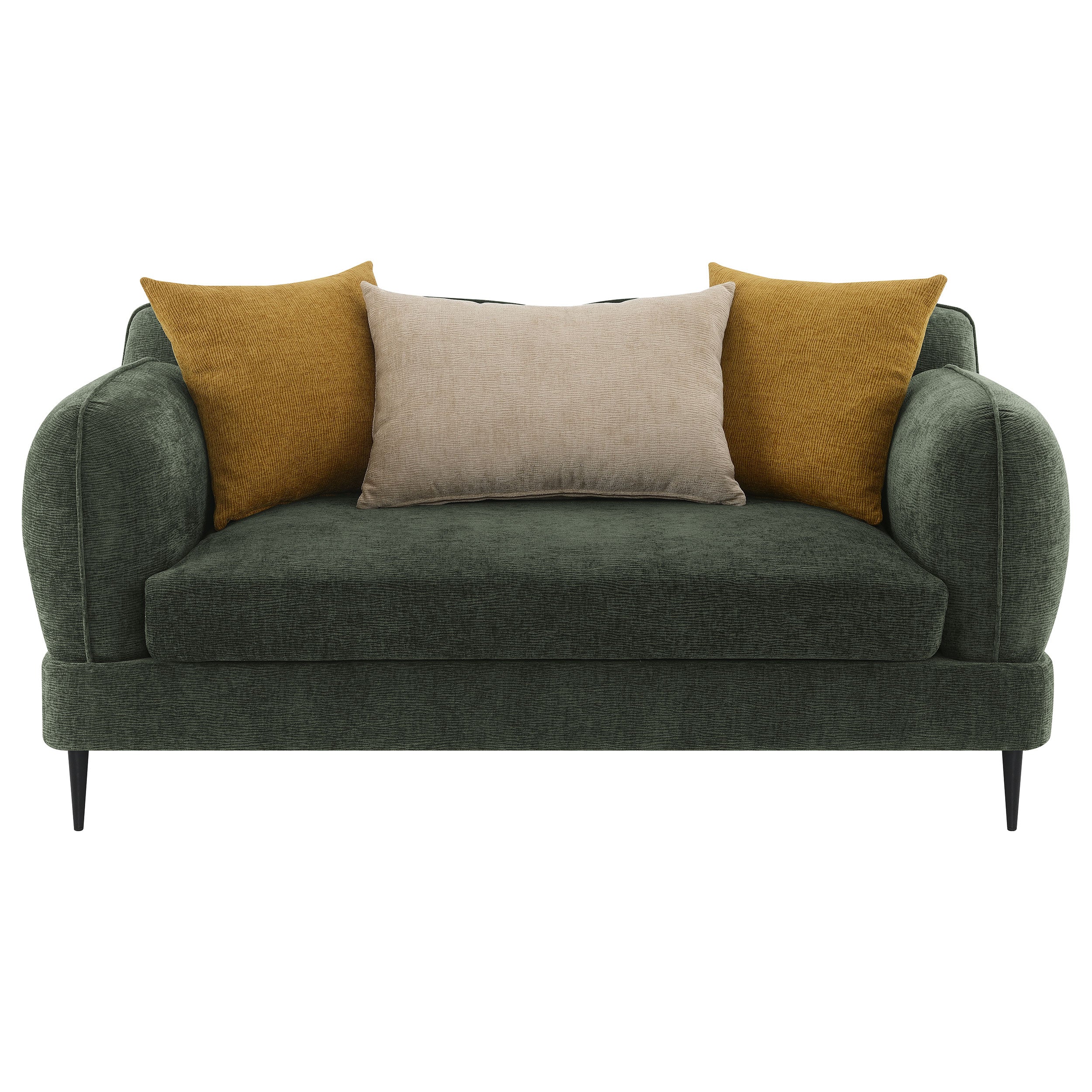 Jade Chenille Upholstered Sofa Set Green