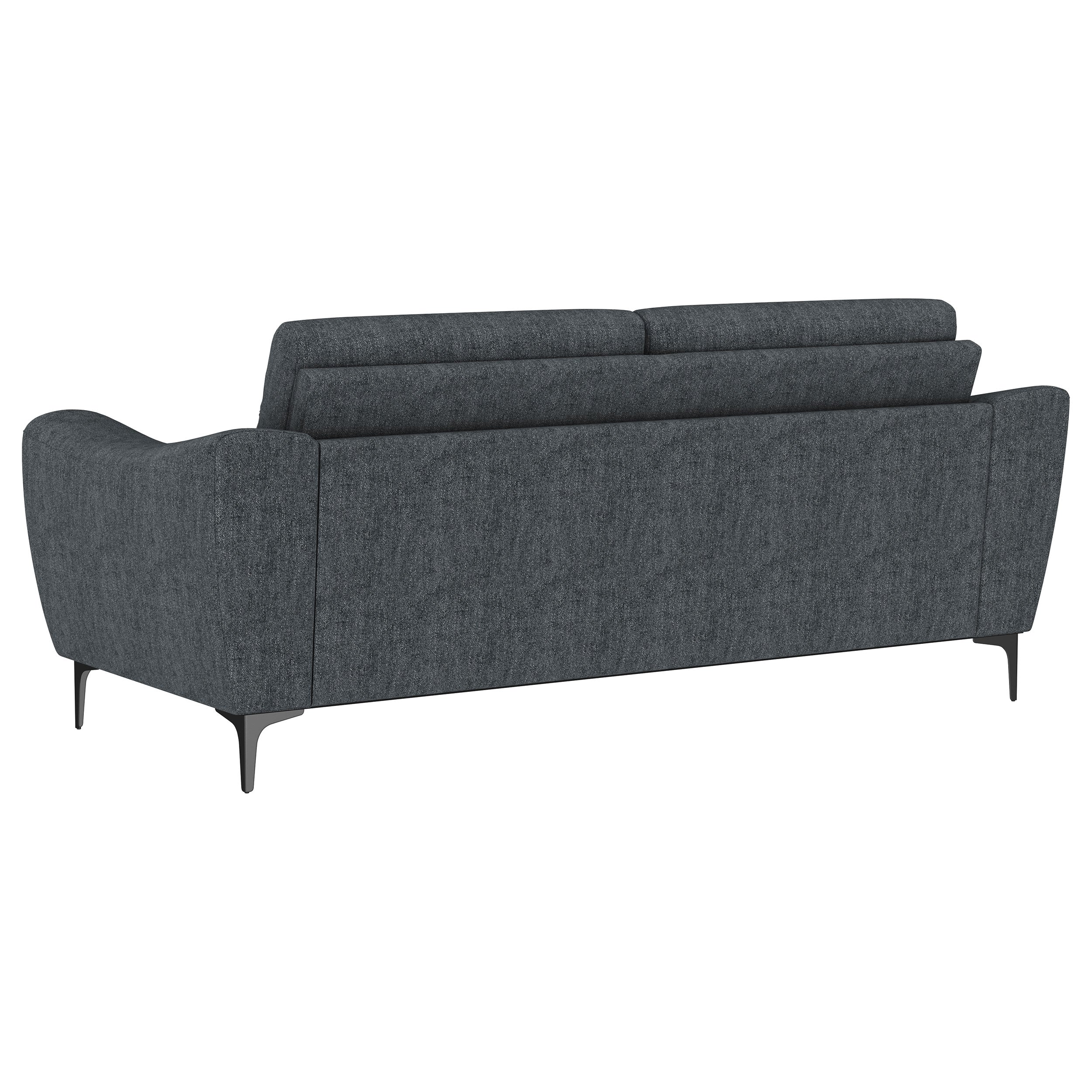 Nolan Upholstered Sofa Set Charcoal
