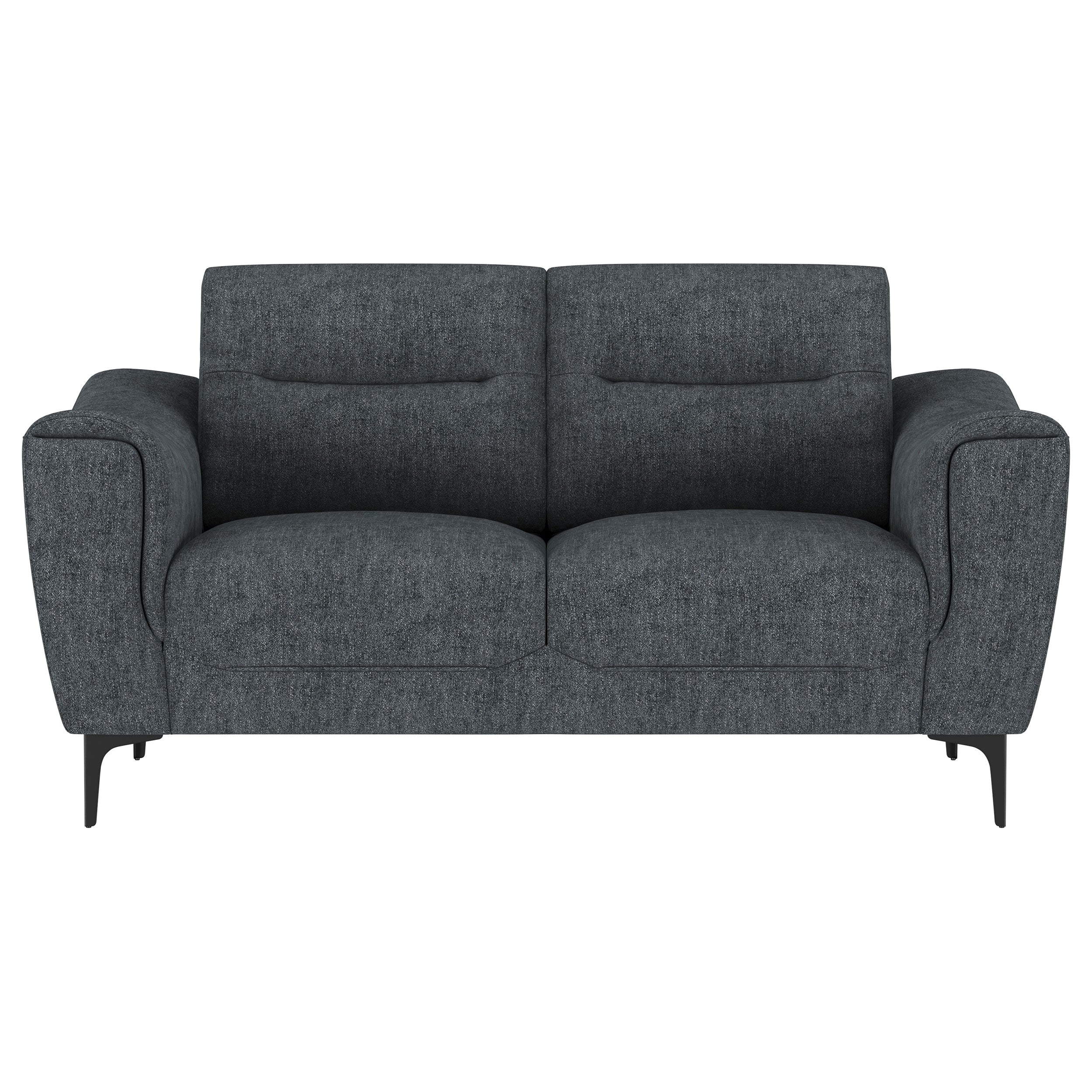 Nolan Upholstered Sofa Set Charcoal