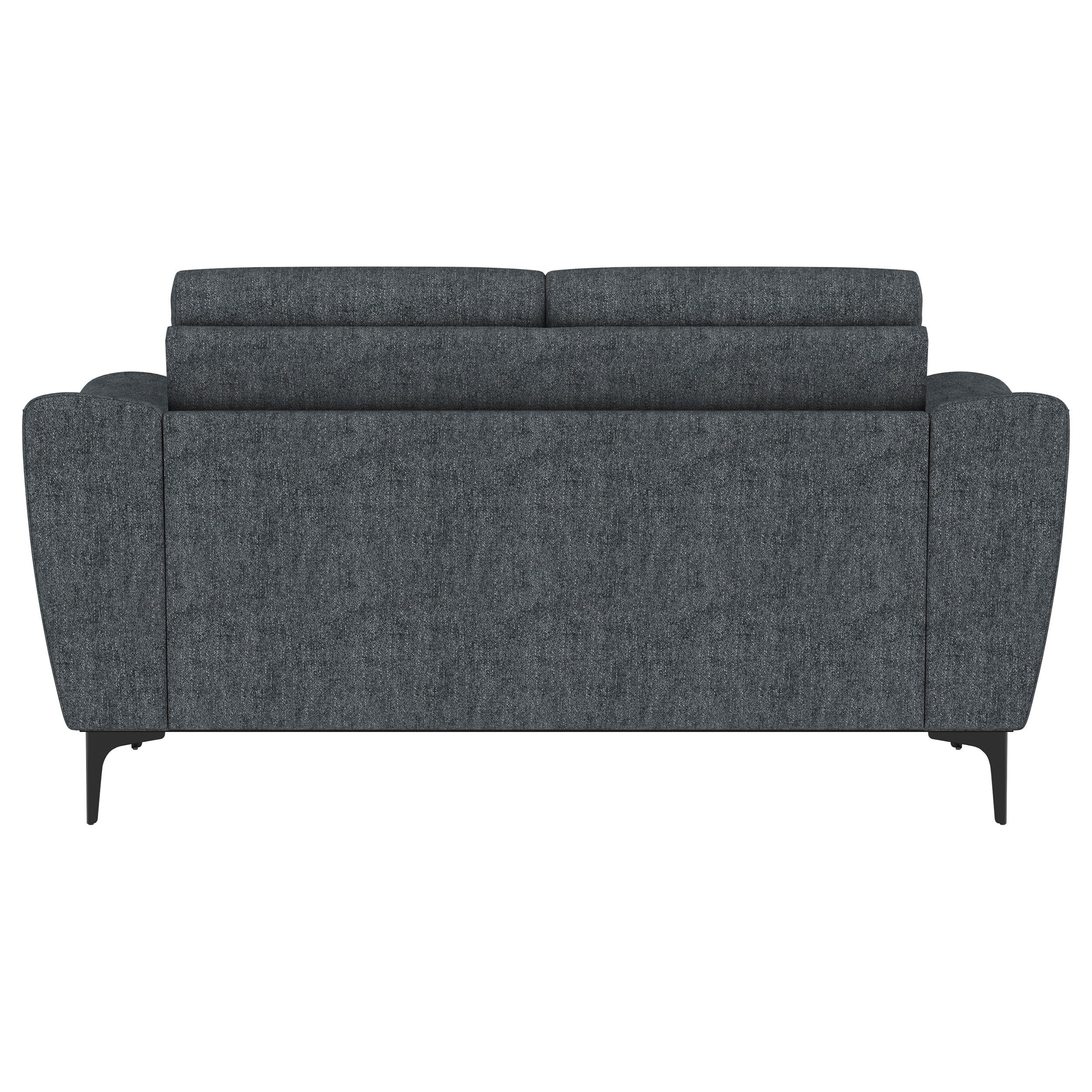 Nolan Upholstered Sloped Track Arm Loveseat Charcoal