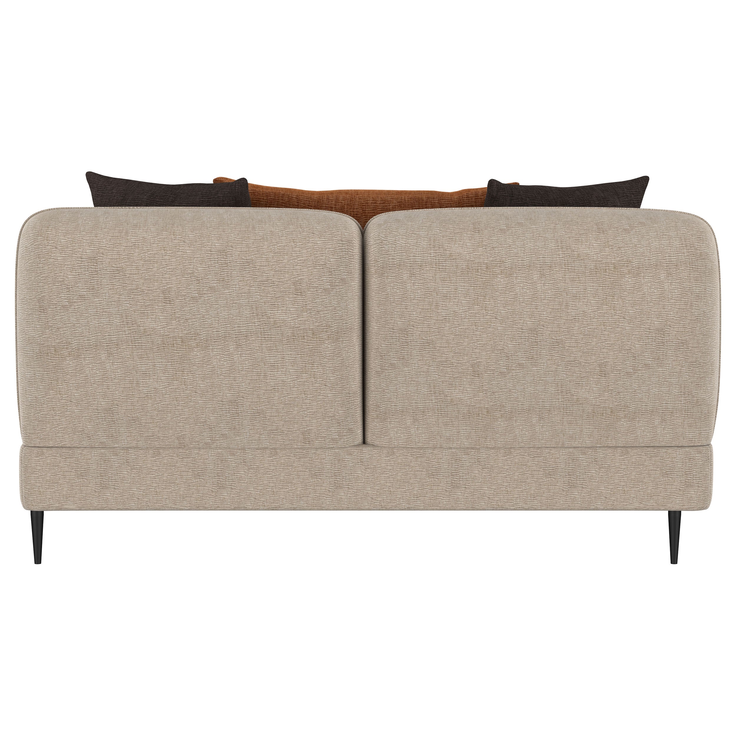 Jade Chenille Upholstered Modern Track Arm Loveseat Green