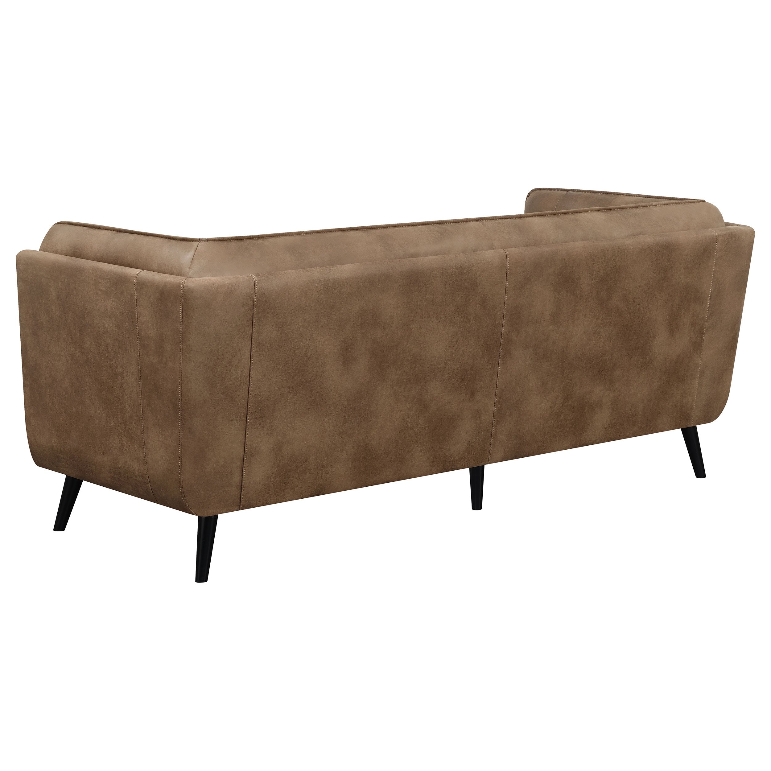 Thatcher Upholstered Tuxedo Arm Sofa Set Brown