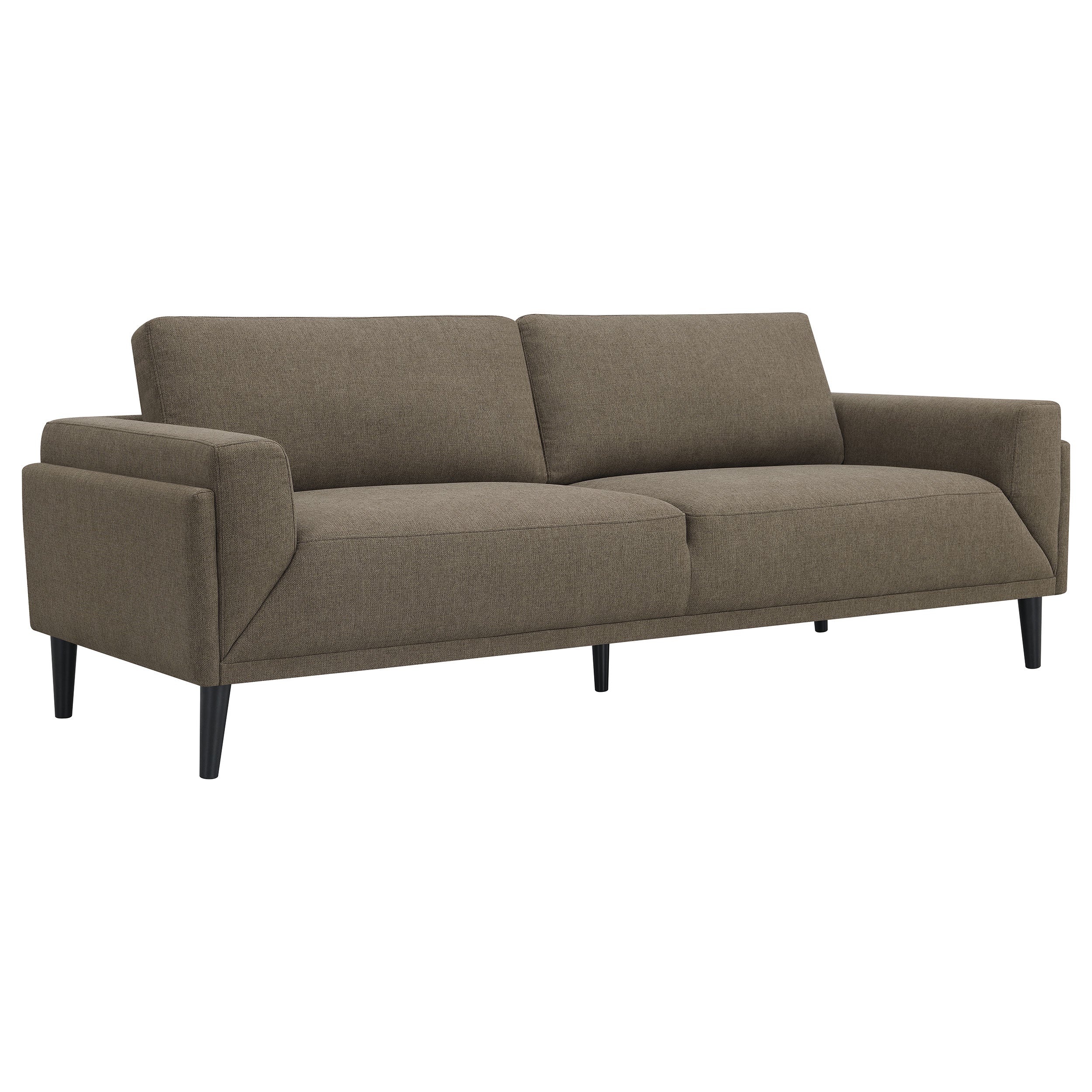 Rilynn Upholstered Track Arm Sofa Set Brown