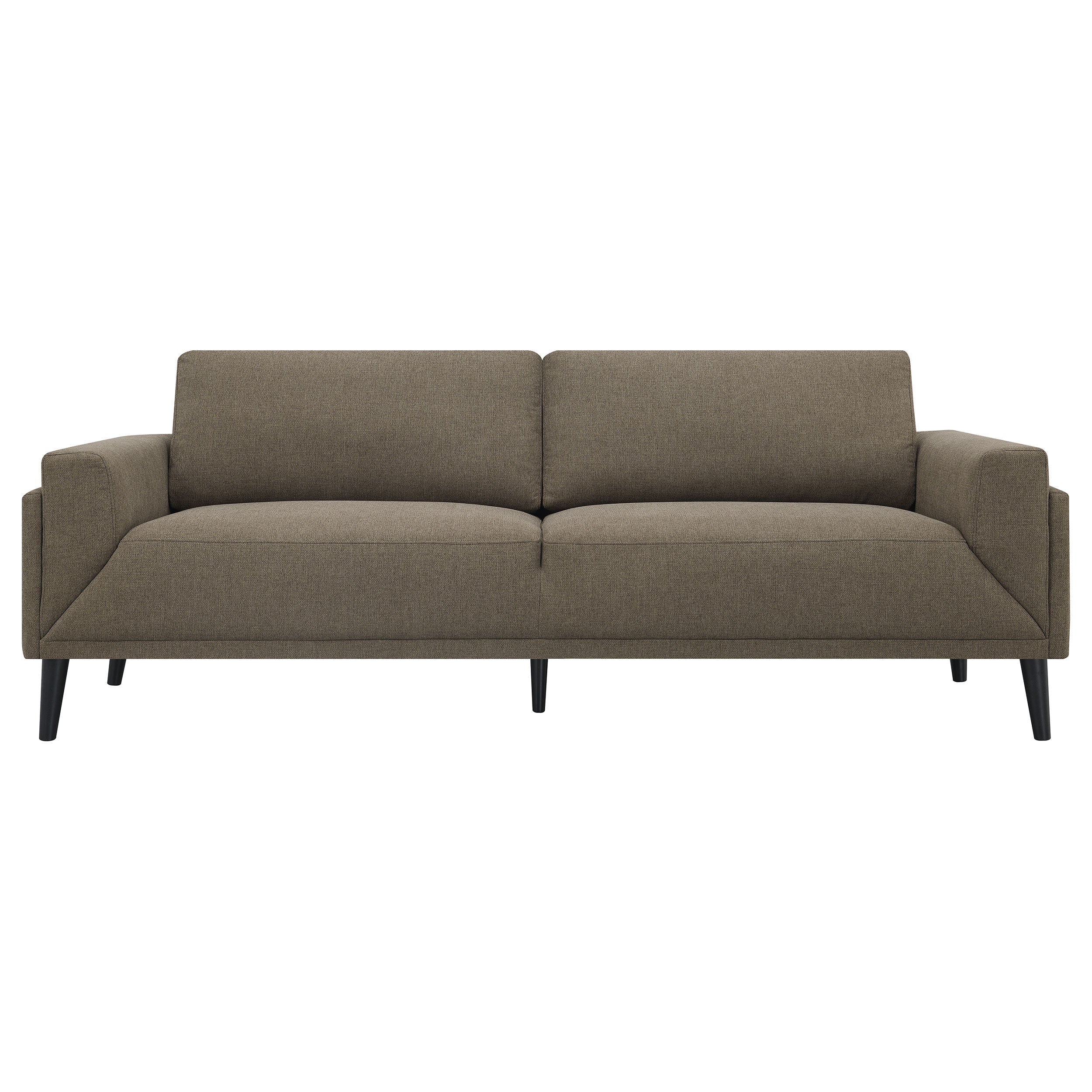 Rilynn Upholstered Track Arm Sofa Set Brown