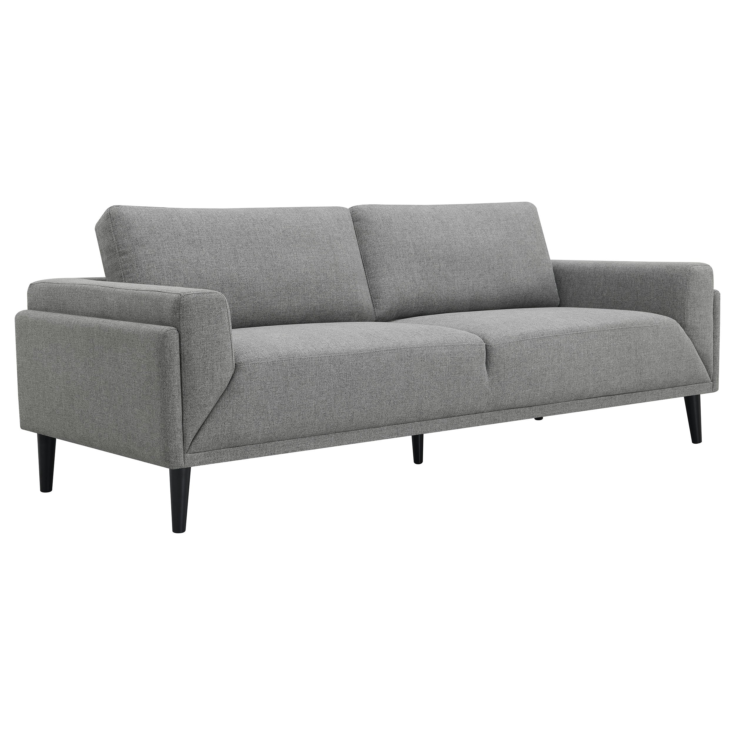 Rilynn Upholstered Track Arm Sofa Set Brown