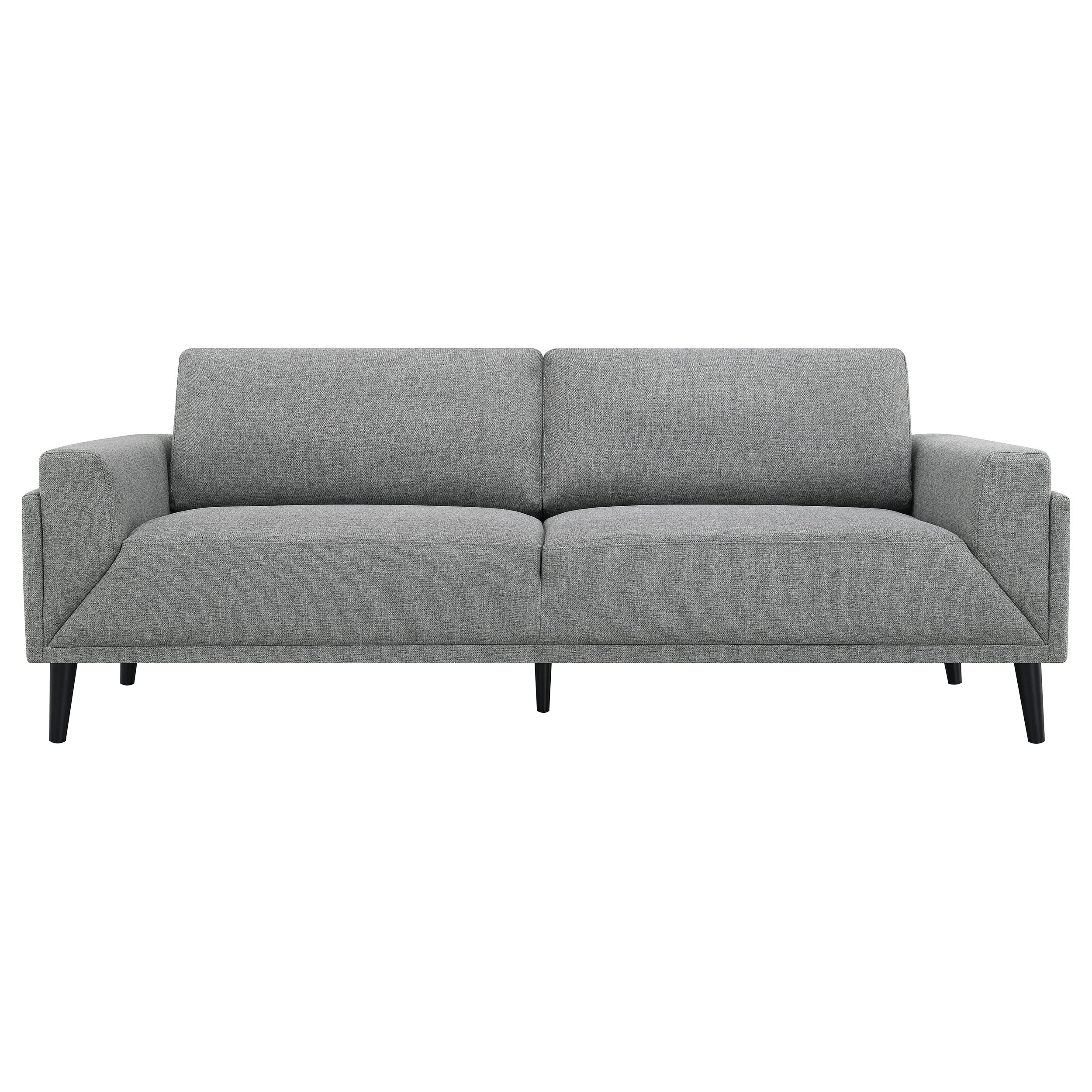 Rilynn Upholstered Track Arm Sofa Set Brown