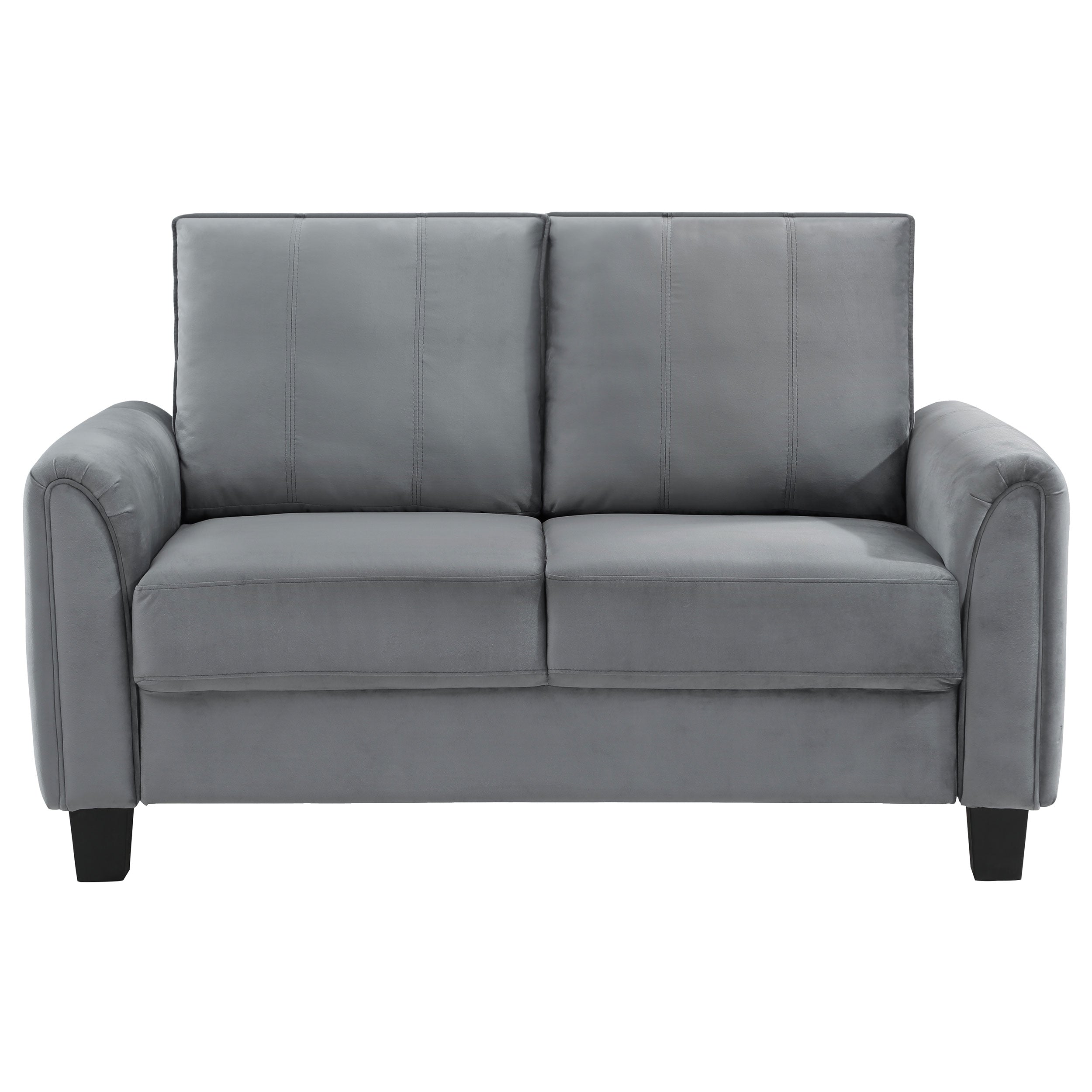 Davis Upholstered Rolled Arm Sofa Grey