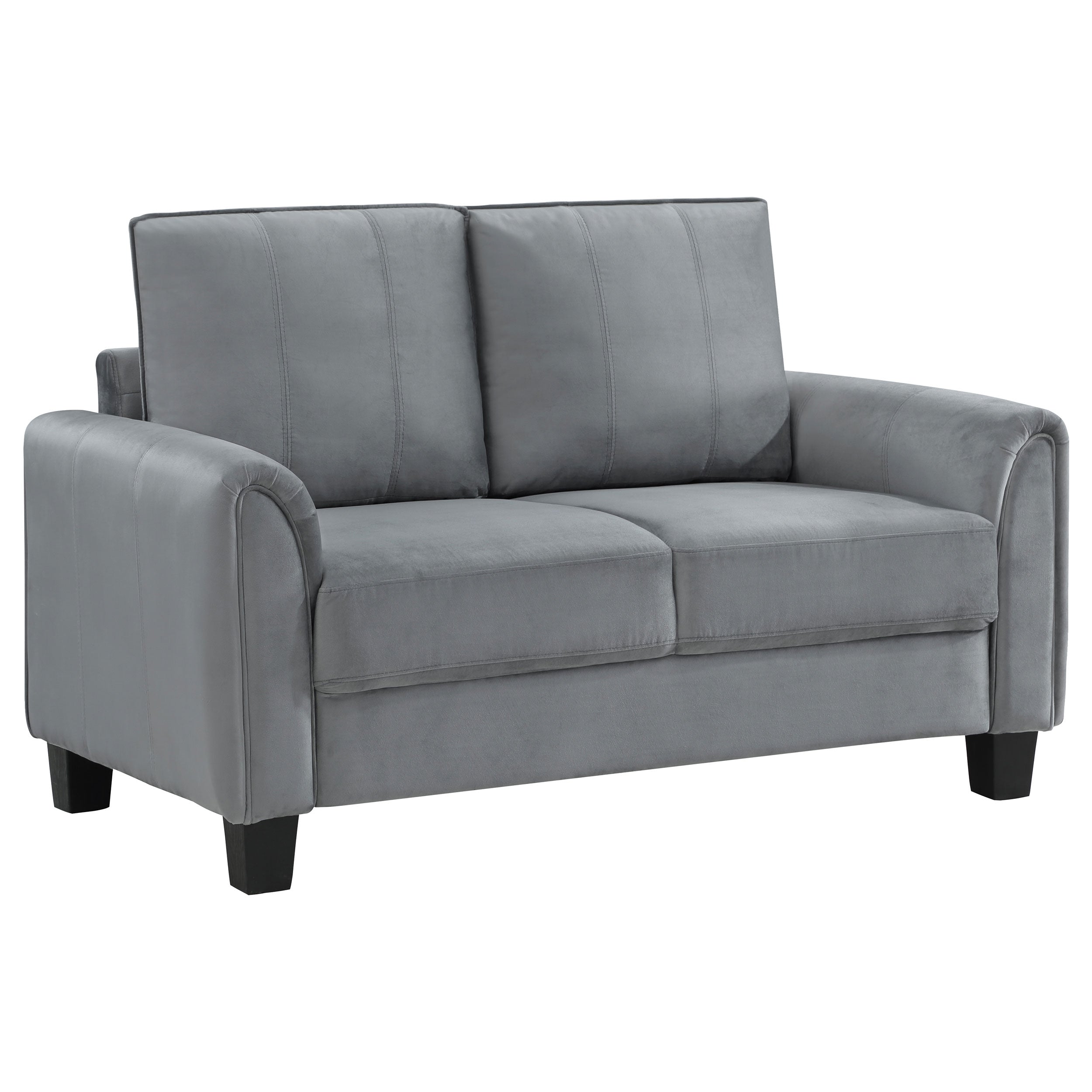 Davis Upholstered Rolled Arm Sofa Grey