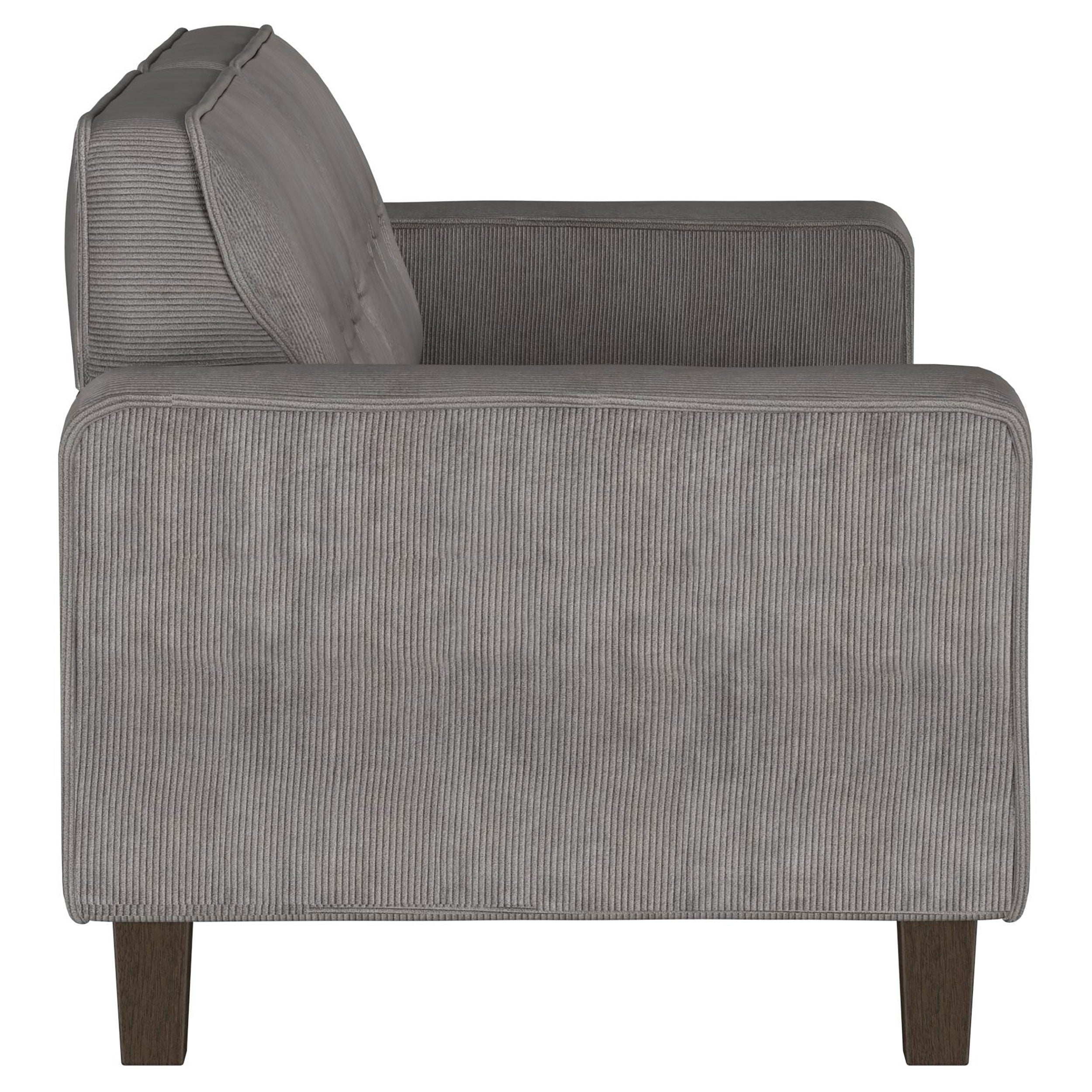 Deerhurst Upholstered Track Arm Sofa Set Charcoal