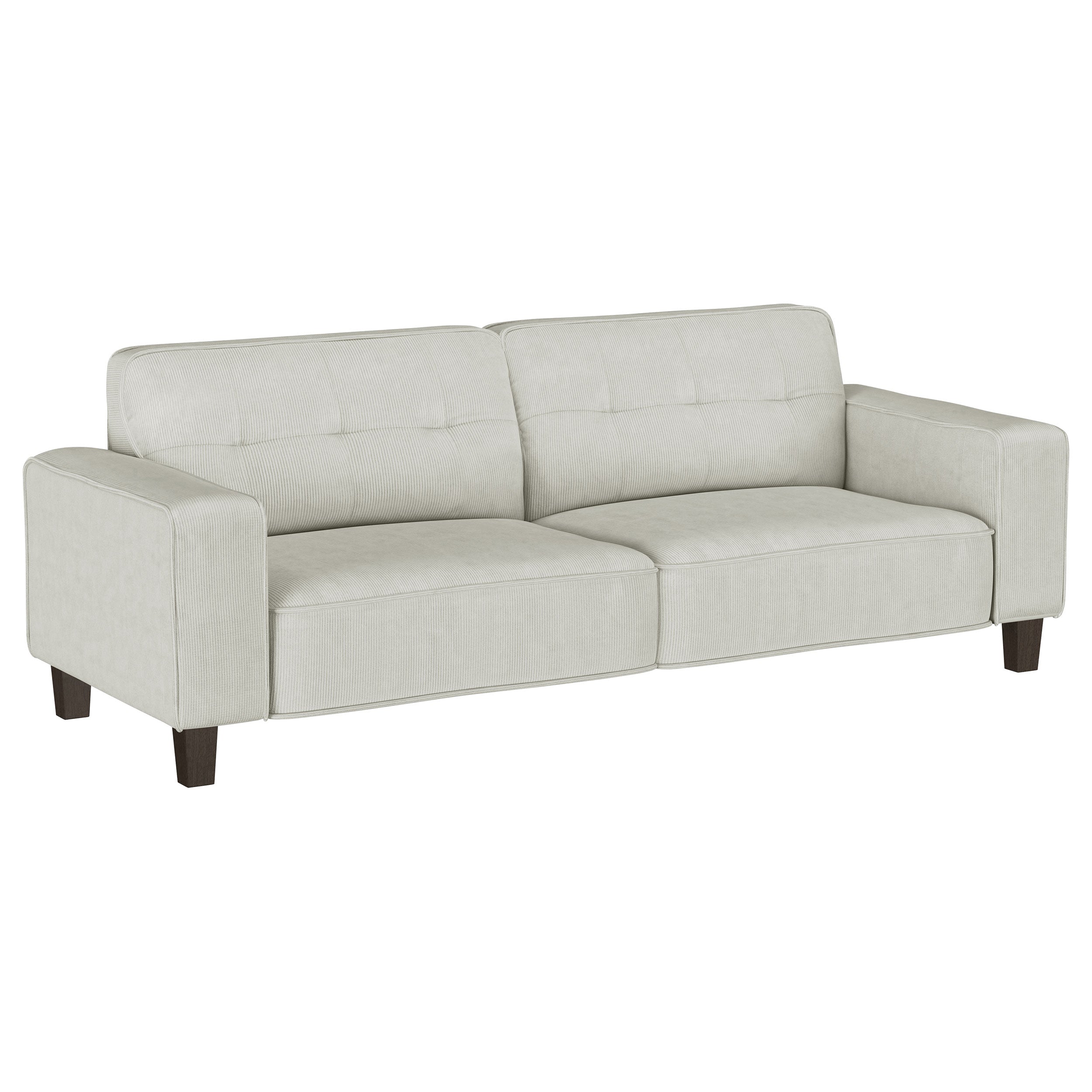 Deerhurst Upholstered Track Arm Sofa Set Charcoal