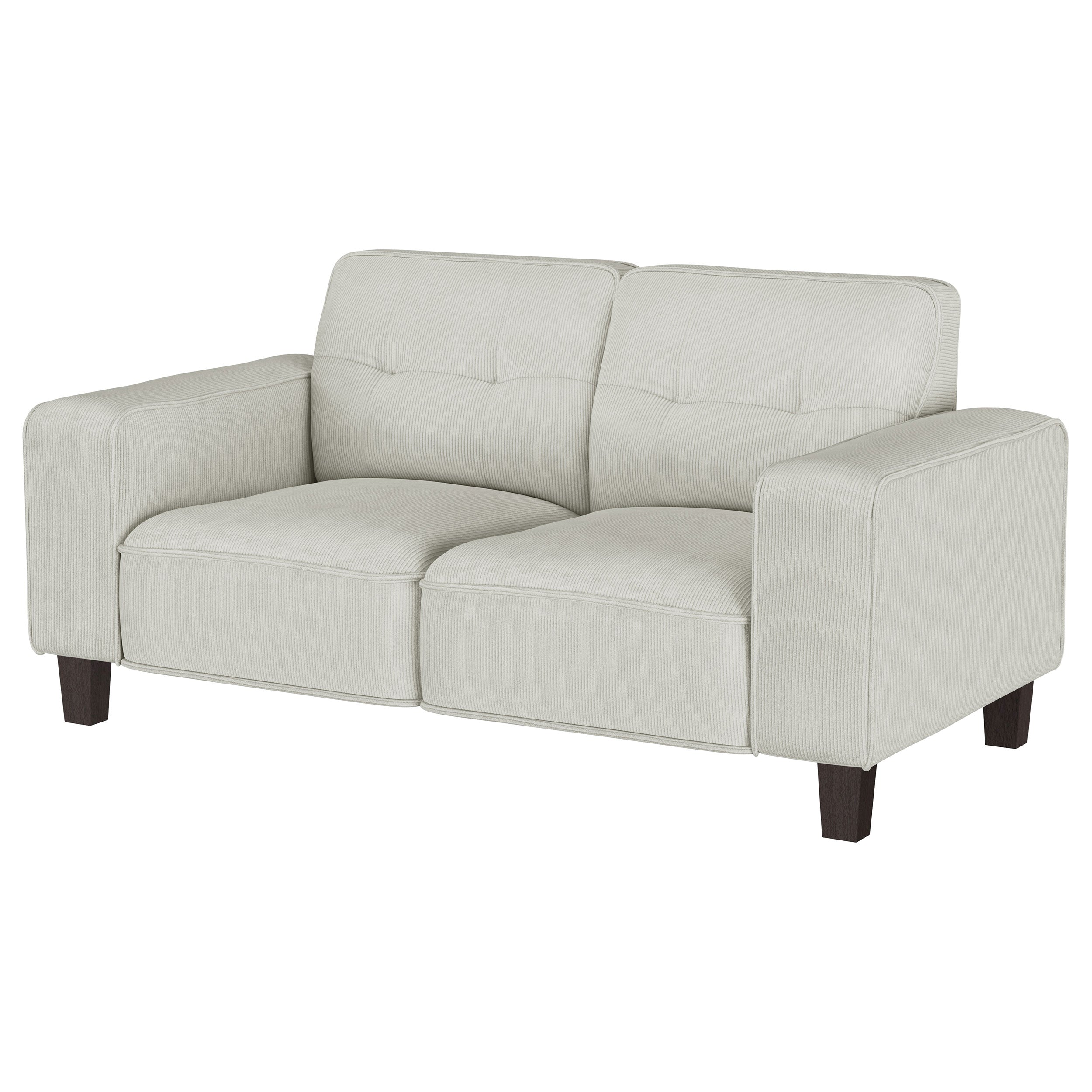 Deerhurst Upholstered Track Arm Tufted Loveseat Charcoal