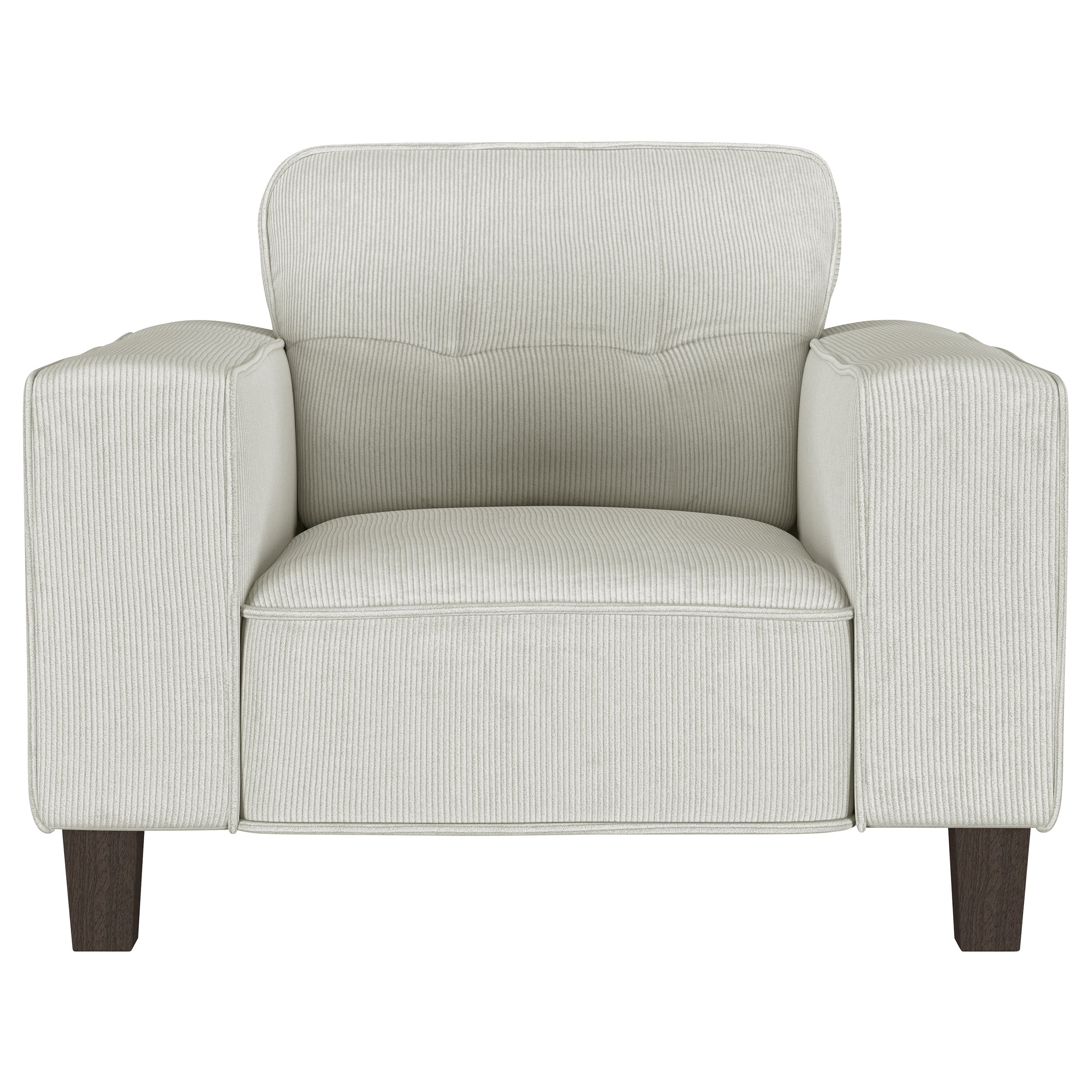 Deerhurst Upholstered Track Arm Tufted Accent Chair Charcoal