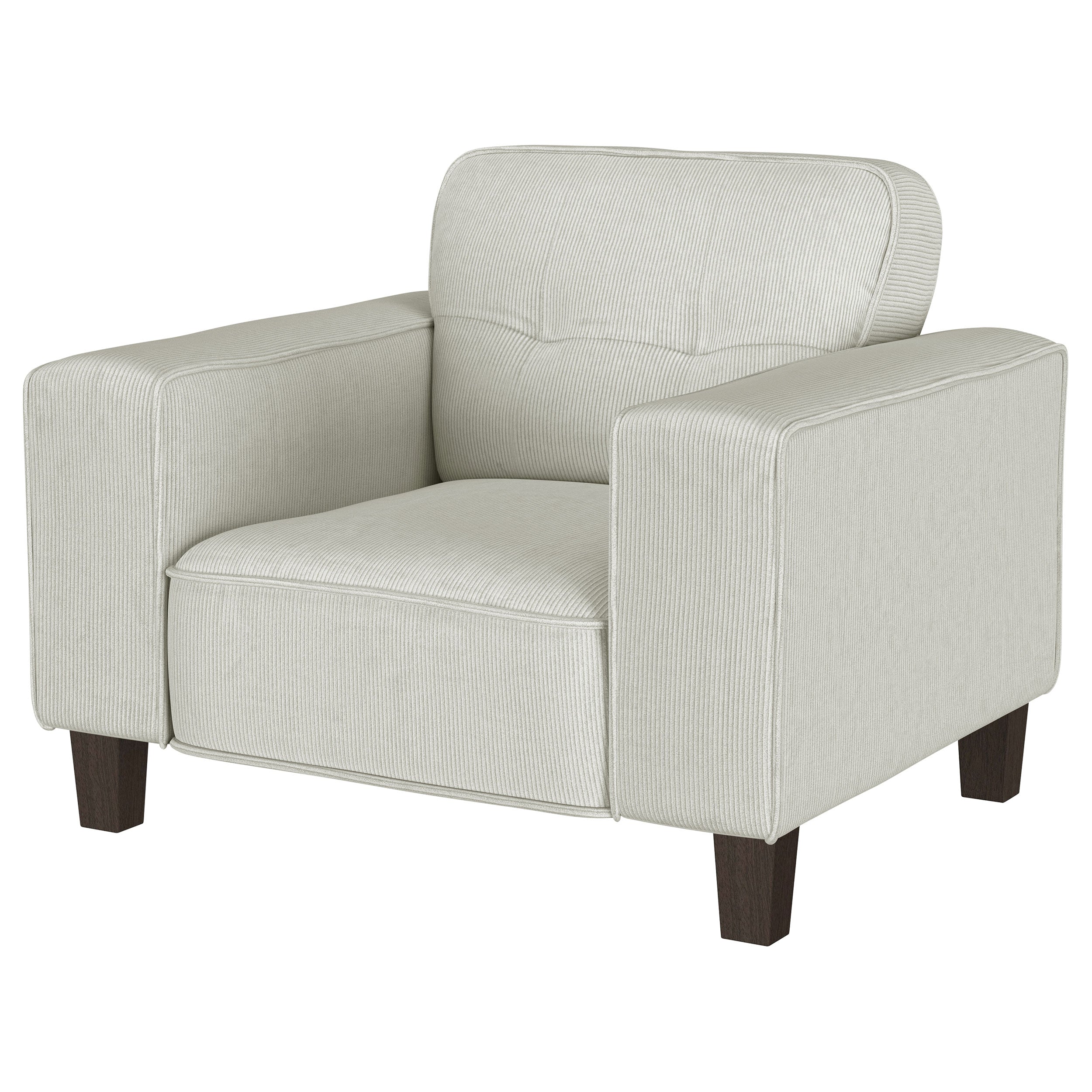 Deerhurst Upholstered Track Arm Tufted Accent Chair Charcoal