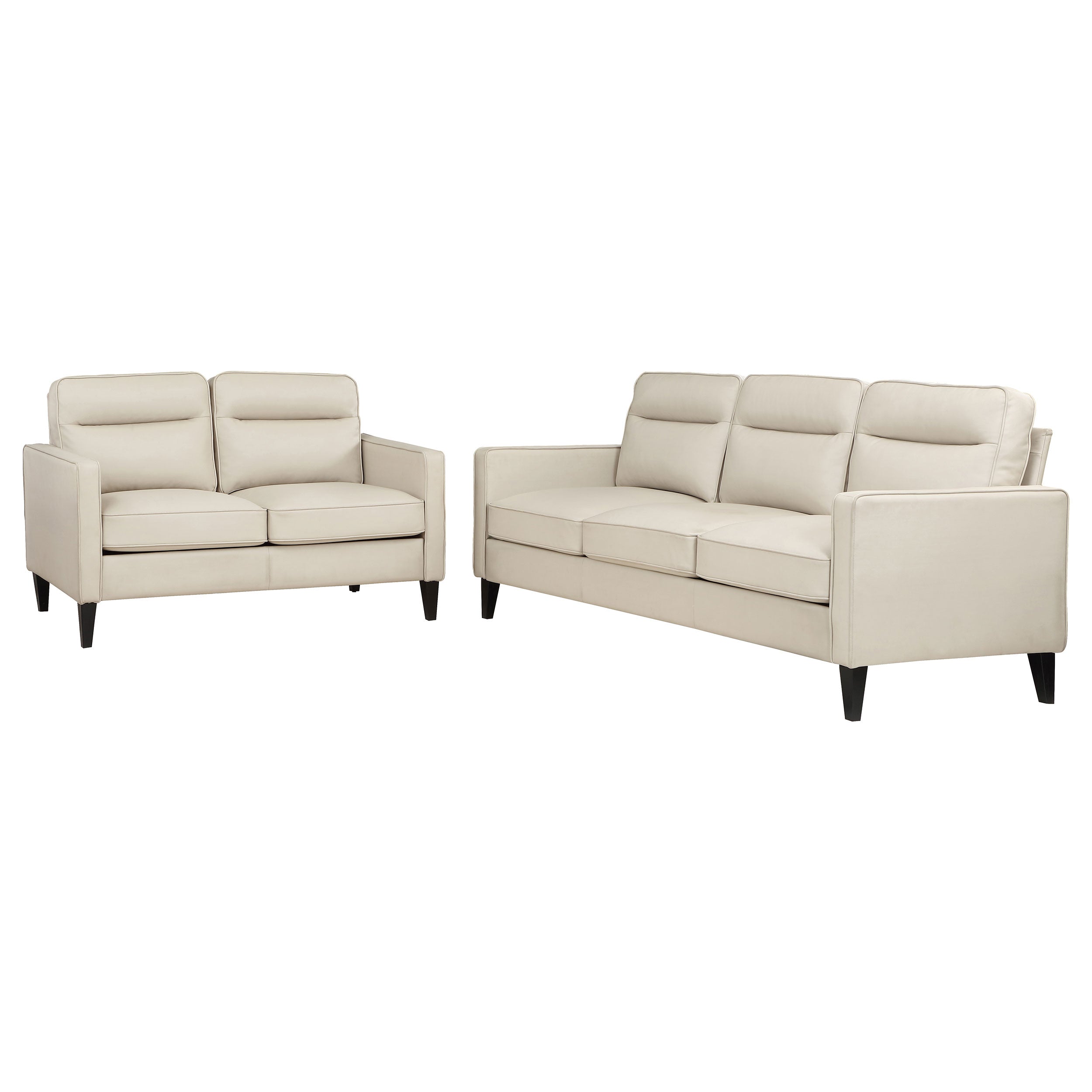 Jonah Upholstered Track Arm Sofa Set Green