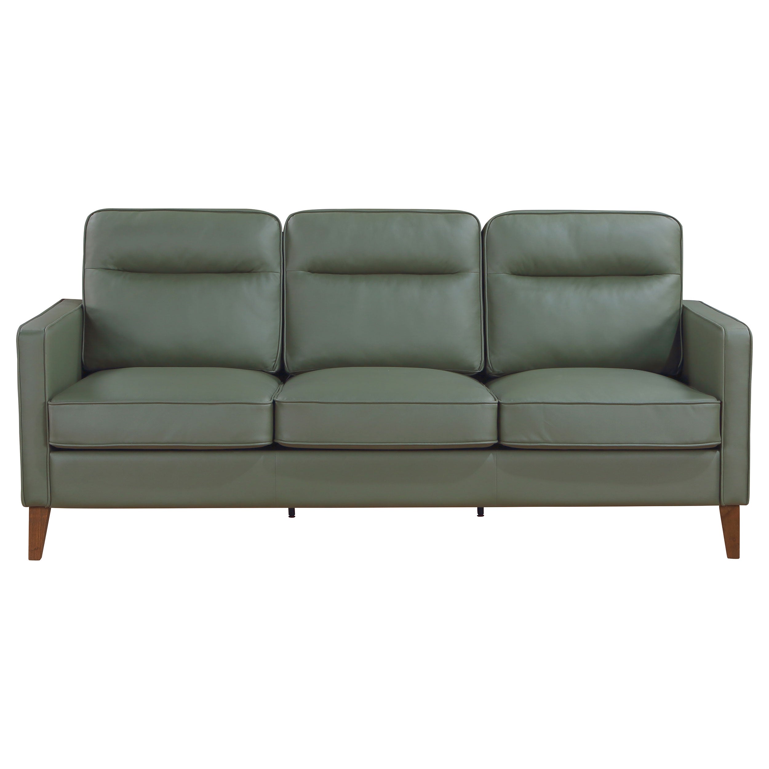 Jonah Upholstered Track Arm Sofa Set Green