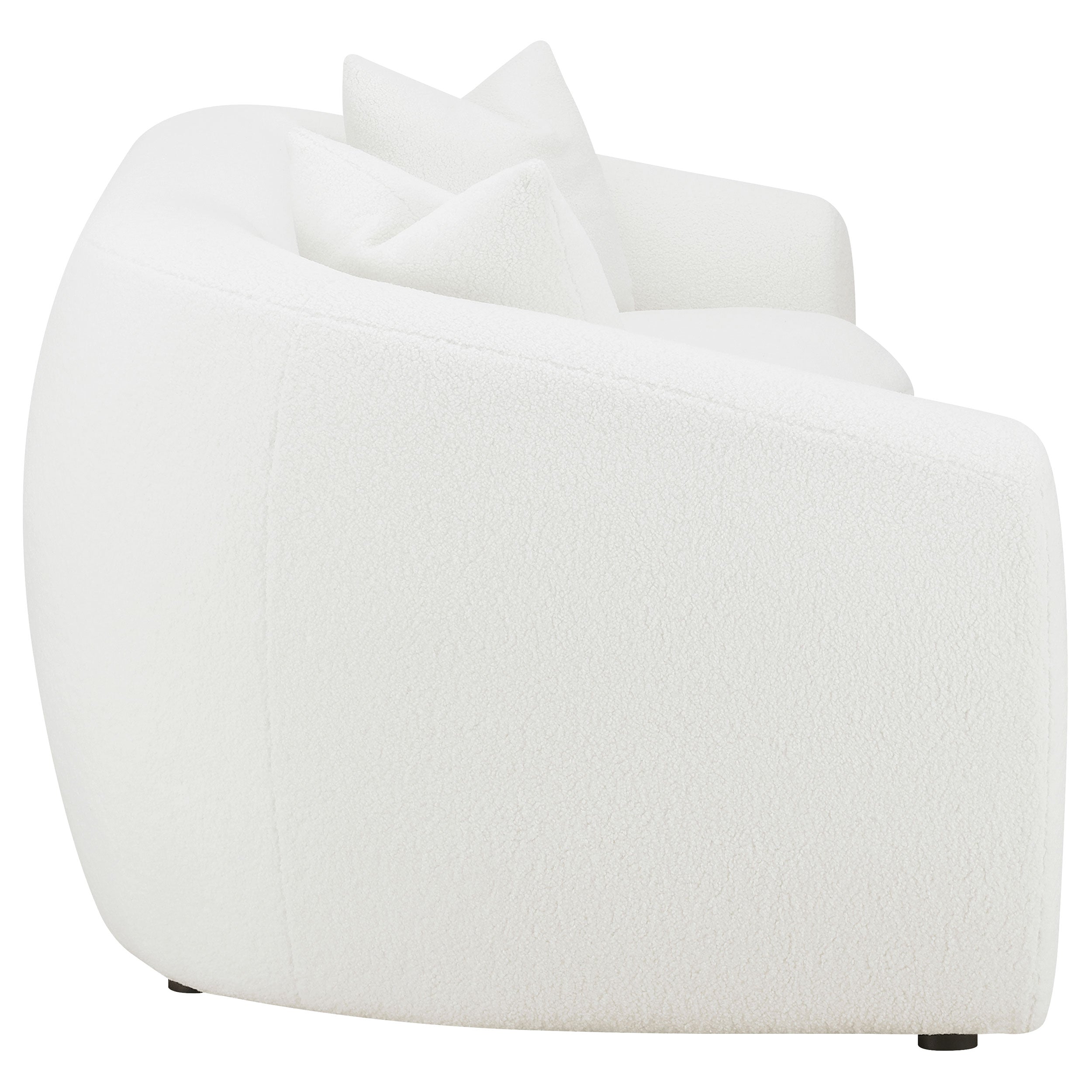 Isabella Faux Sheepskin Upholstered Sofa Set Natural