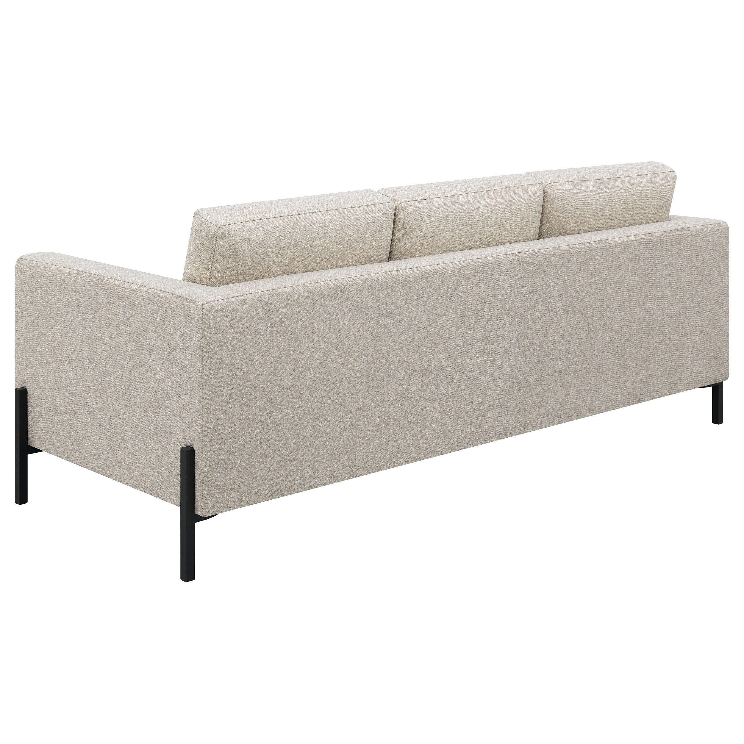 Tilly Upholstered Track Arm Sofa Set Oatmeal