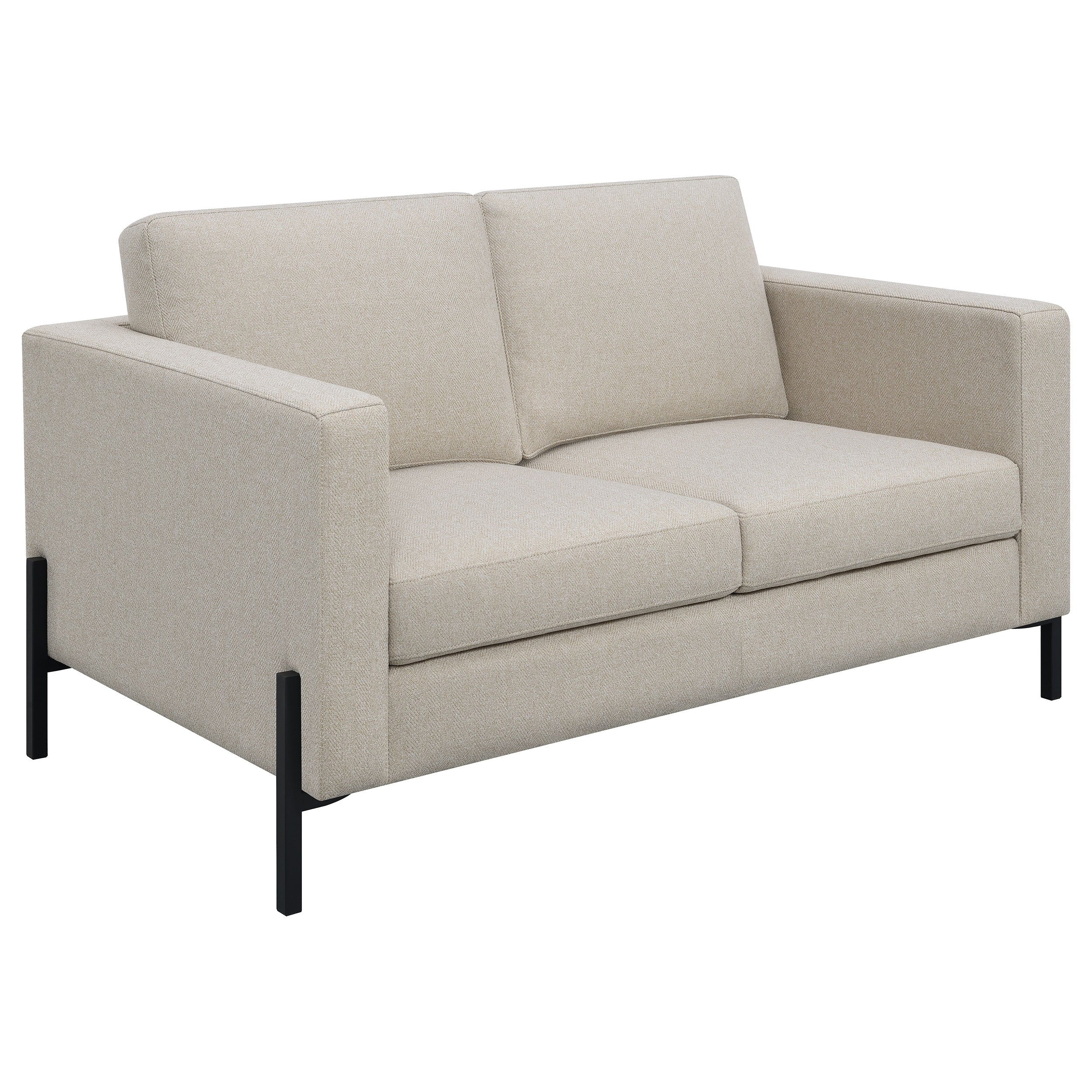 Tilly Upholstered Track Arm Sofa Set Oatmeal