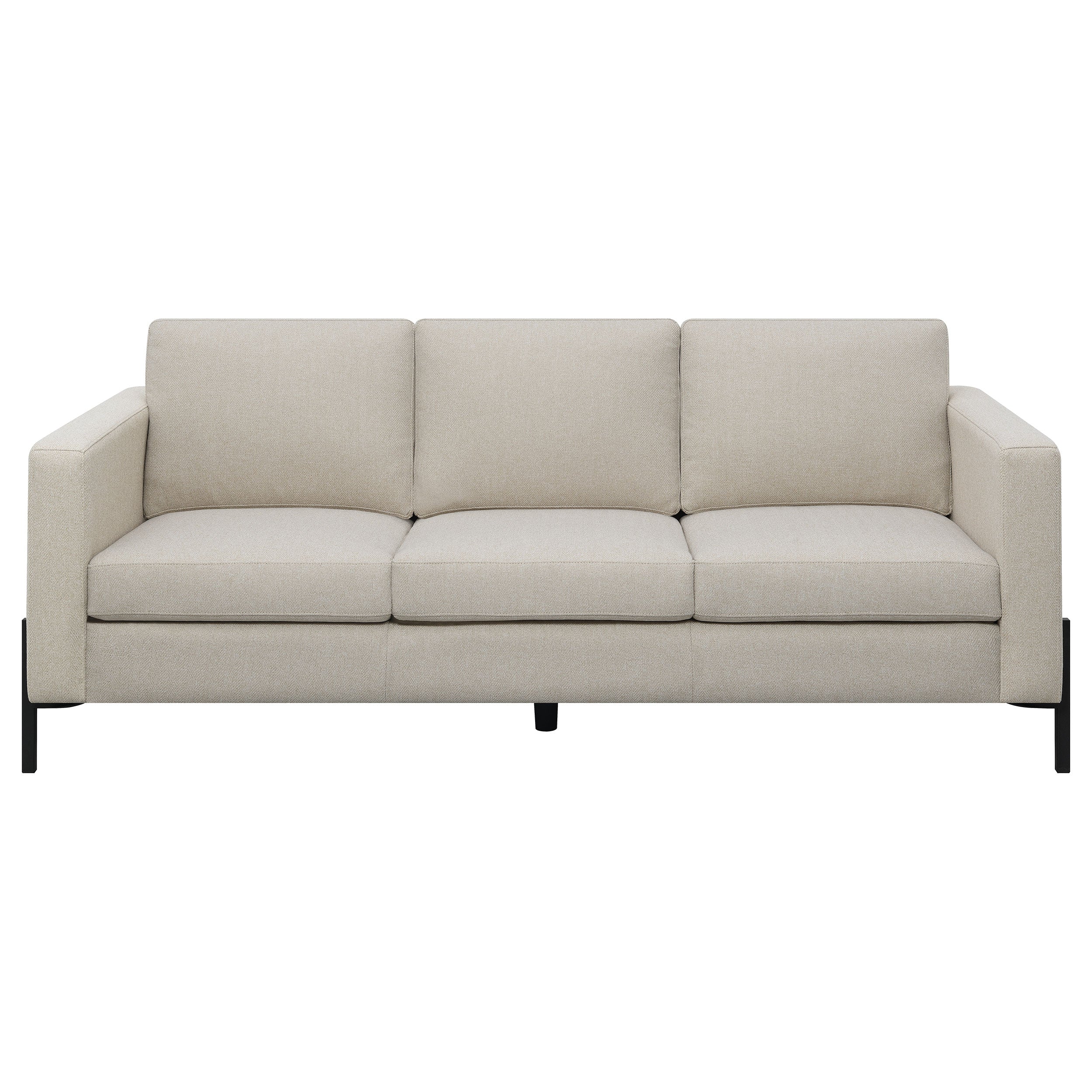 Tilly Upholstered Track Arm Sofa Set Oatmeal