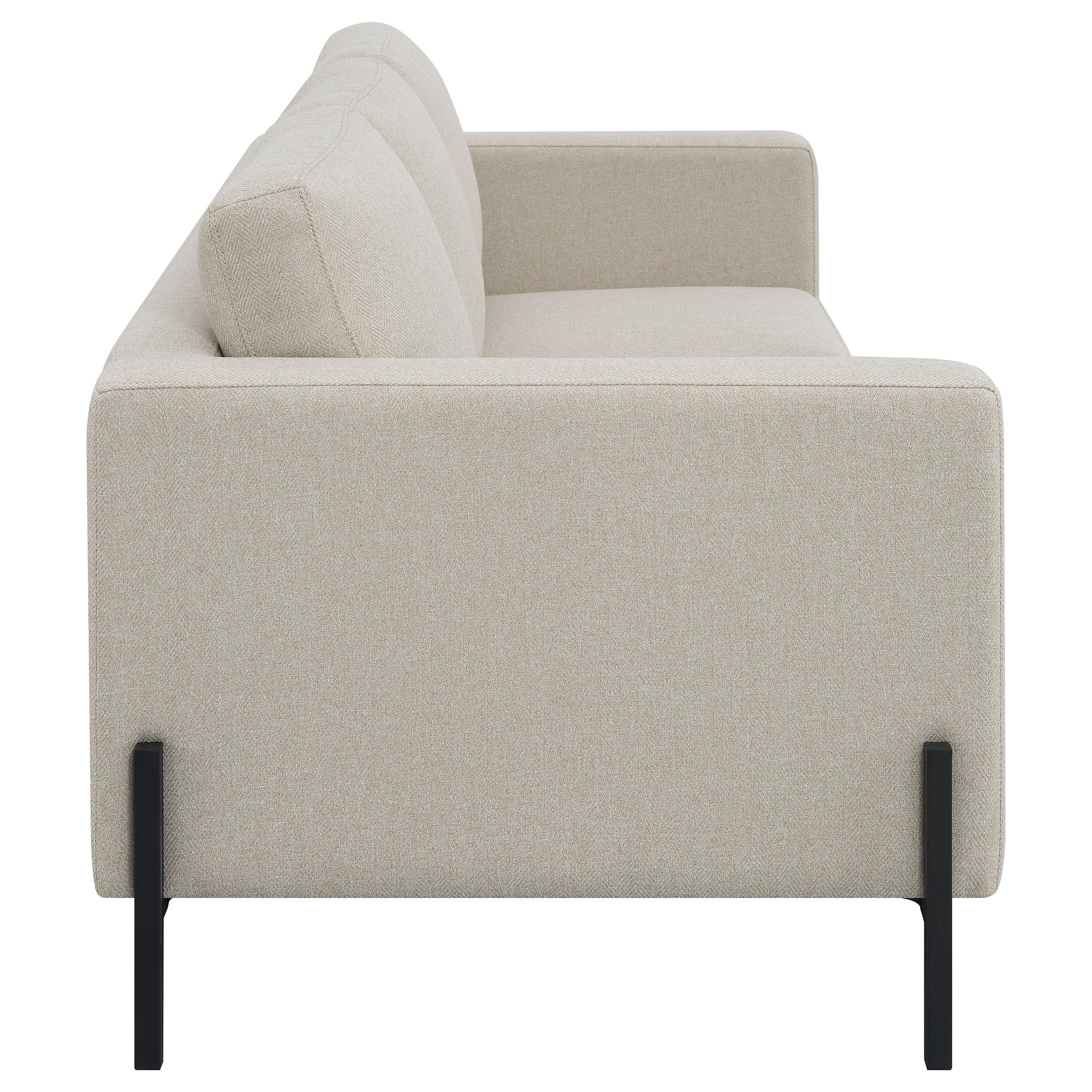 Tilly Upholstered Track Arm Sofa Set Oatmeal