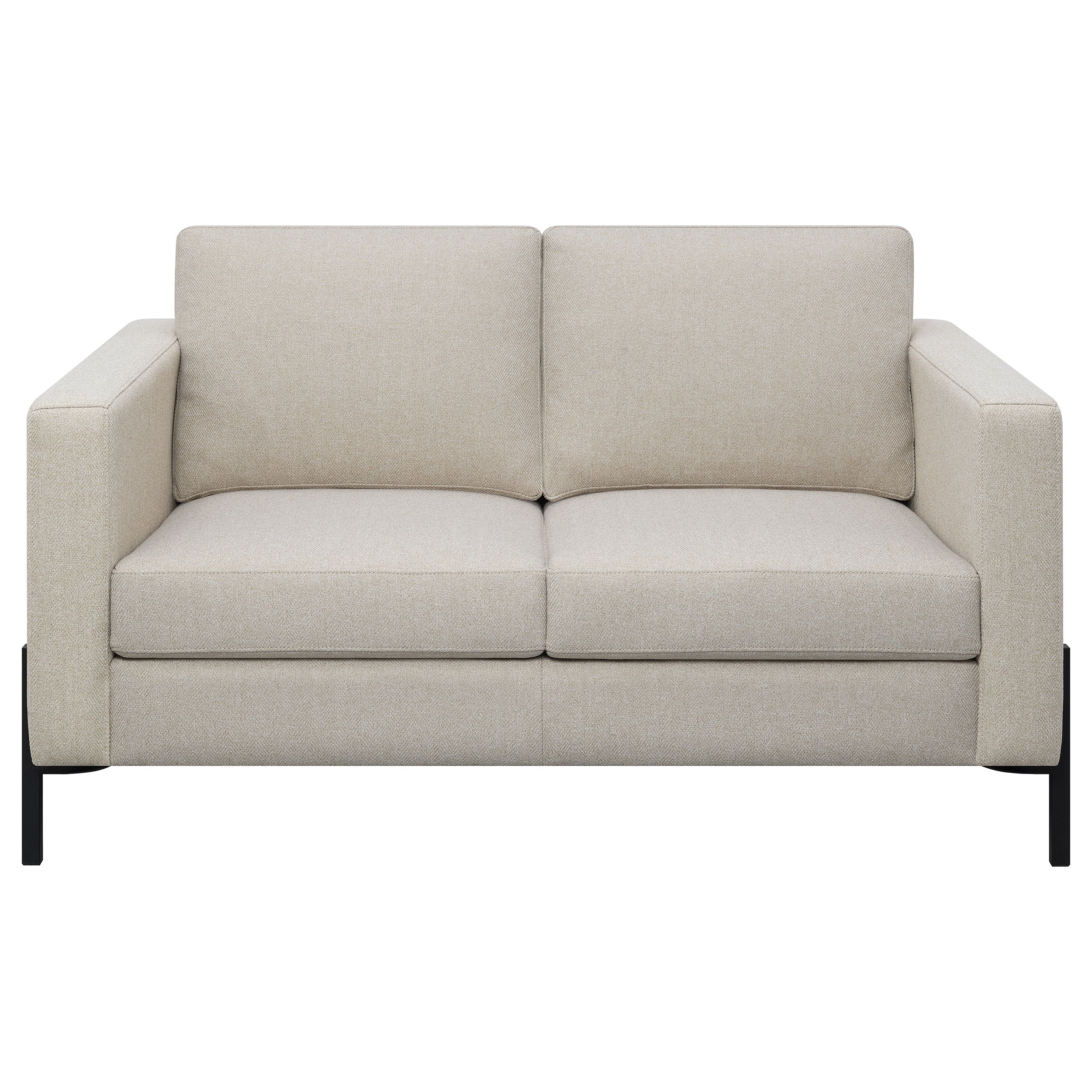 Tilly Upholstered Track Arm Sofa Set Oatmeal