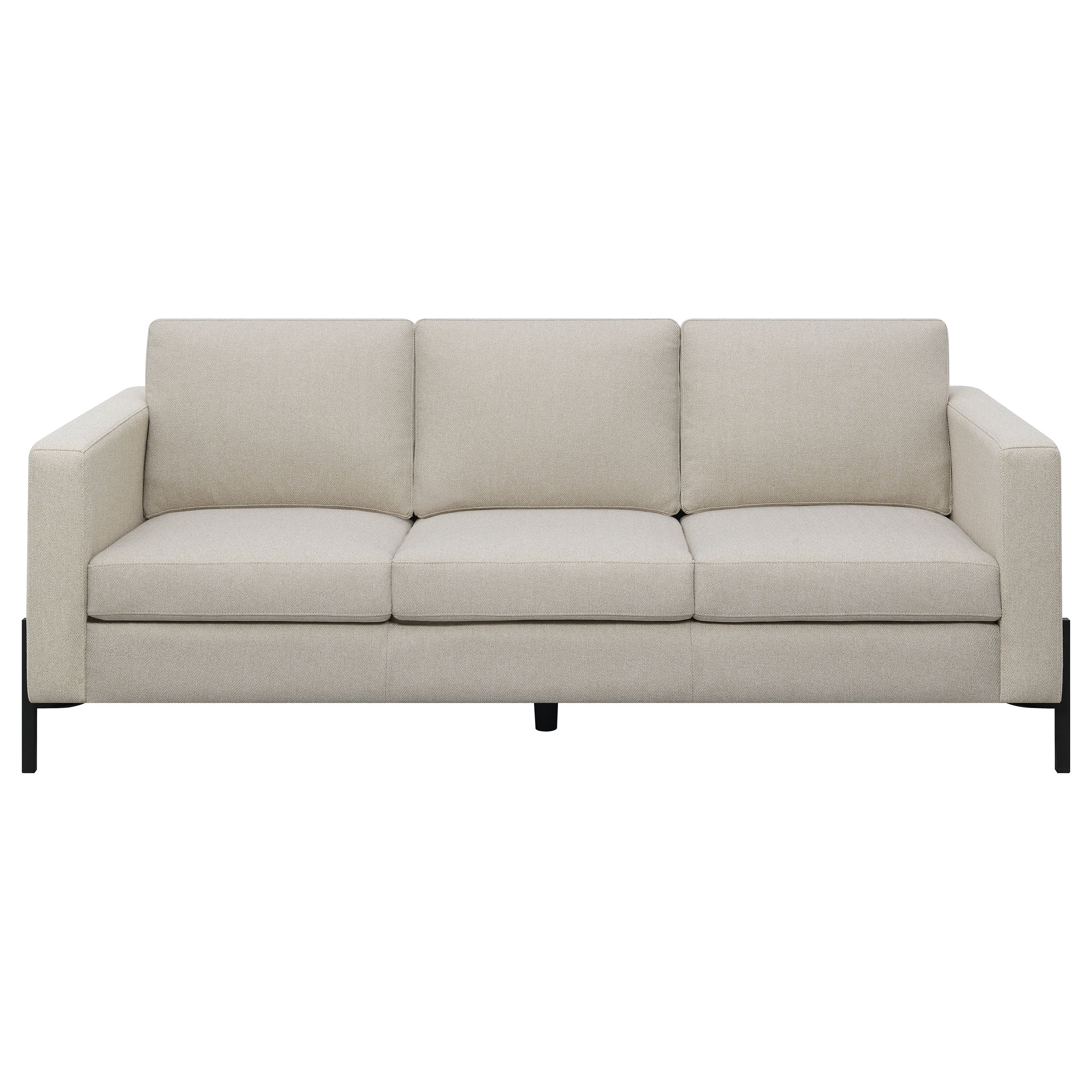 Tilly Upholstered Track Arm Sofa Oatmeal
