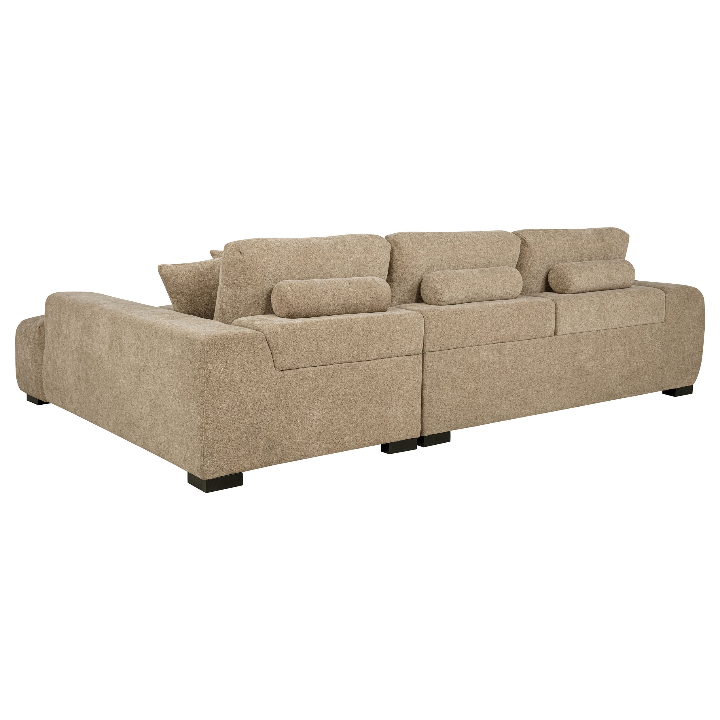 Octavia Sectional Chaise Sofa (Grey & Camel)