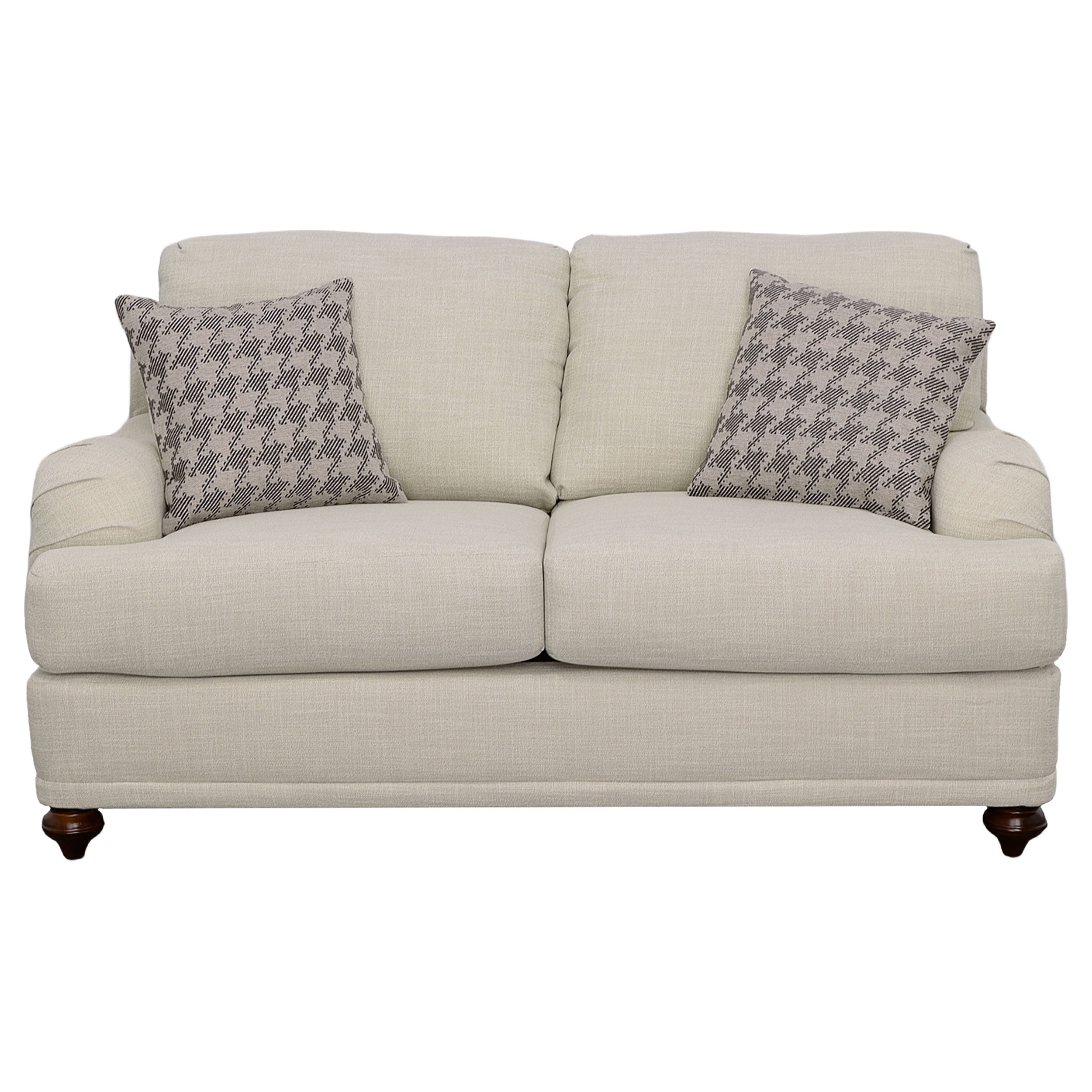 Glenn Upholstered Sofa Set Light Grey and Blue
