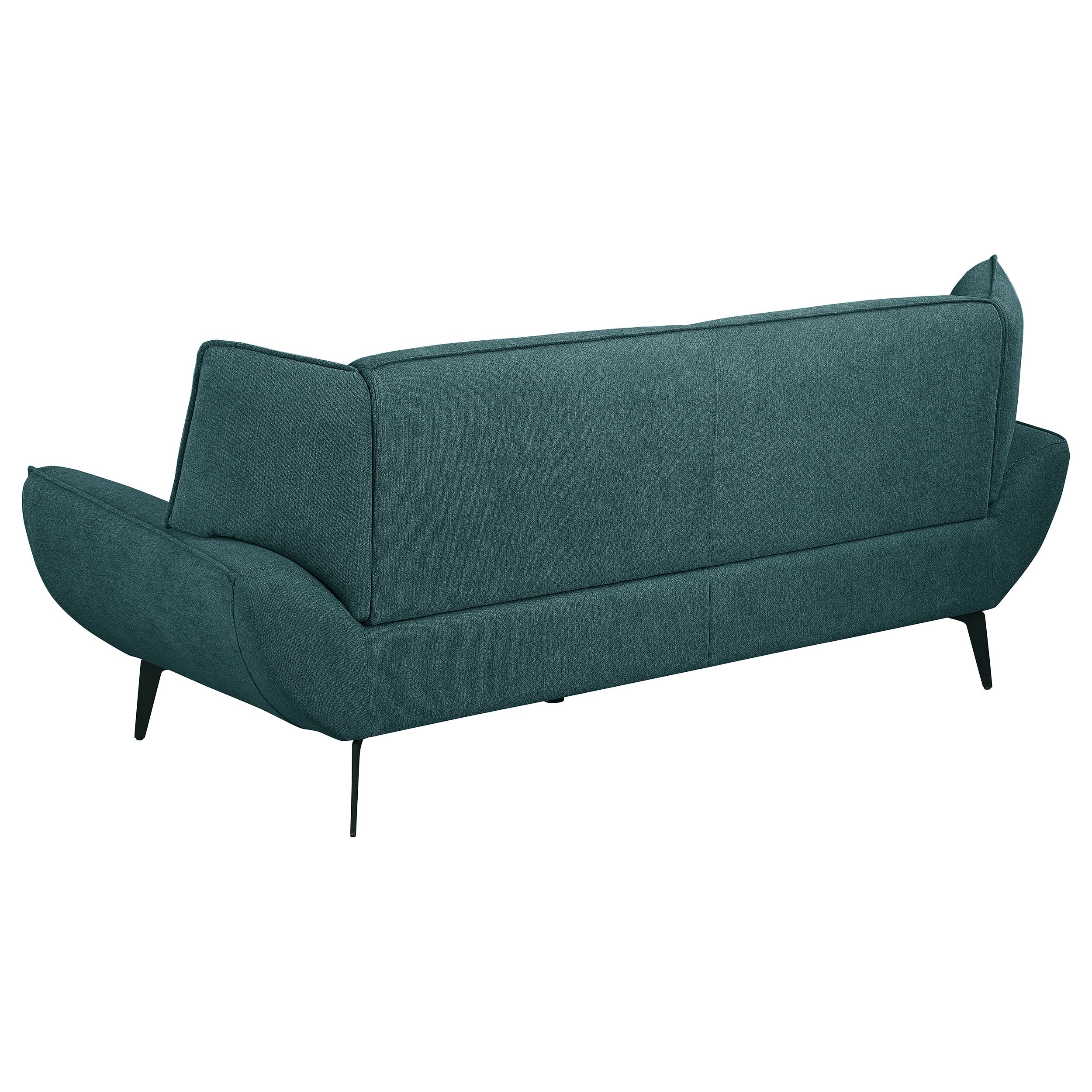 Acton Upholstered Flared Arm Sofa Set Teal Blue