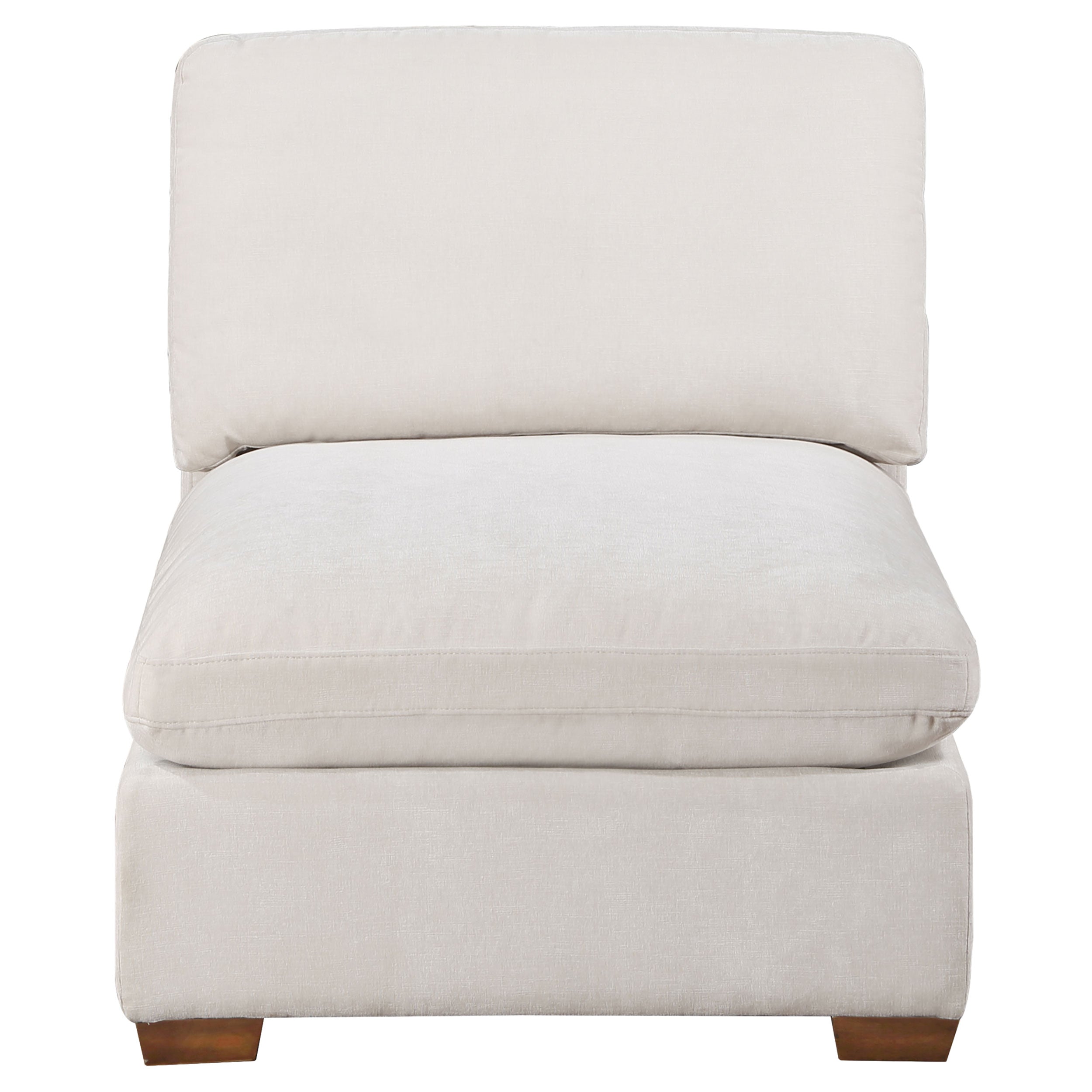 Columbia Upholstered Armless Chair Ivory