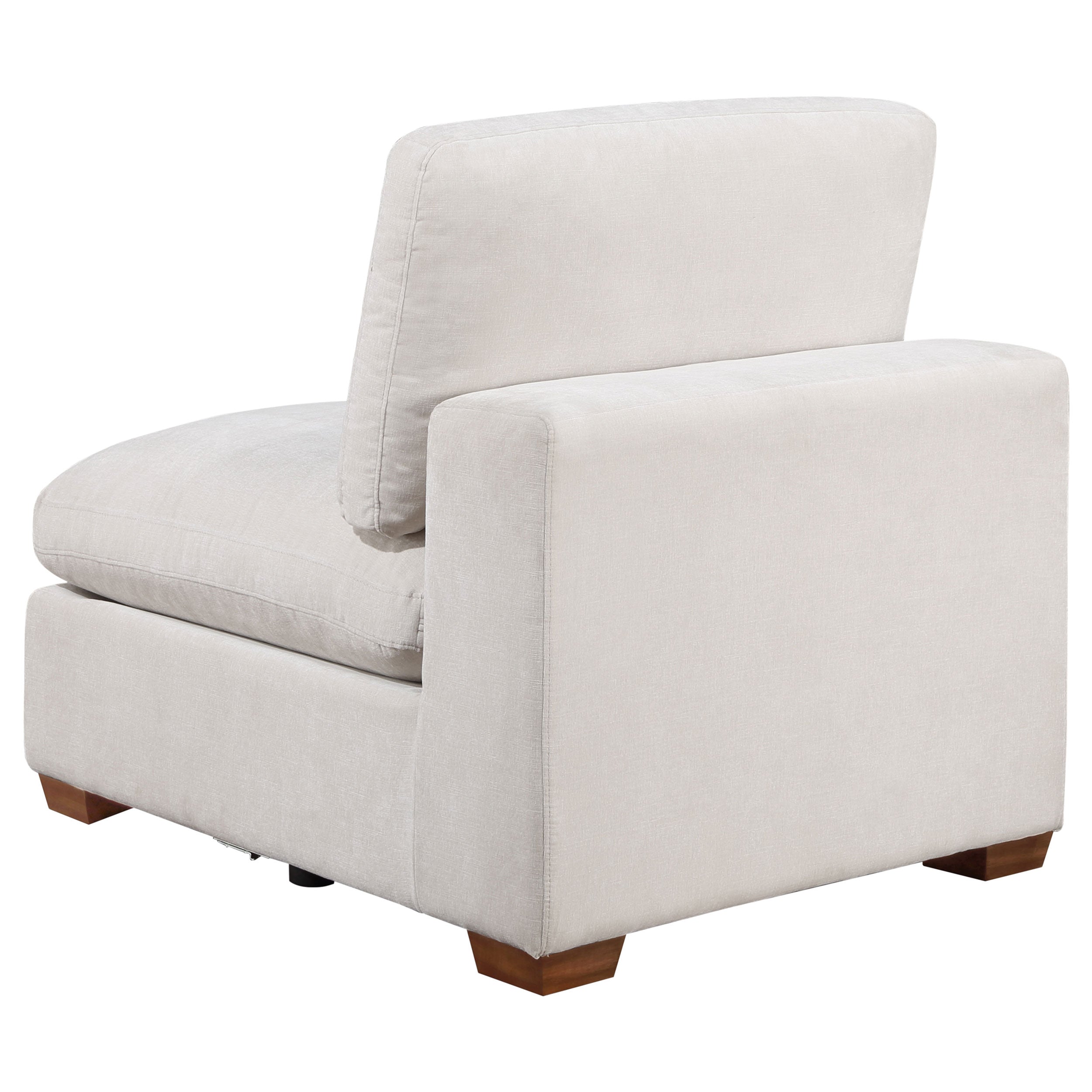 Columbia Upholstered Armless Chair Ivory