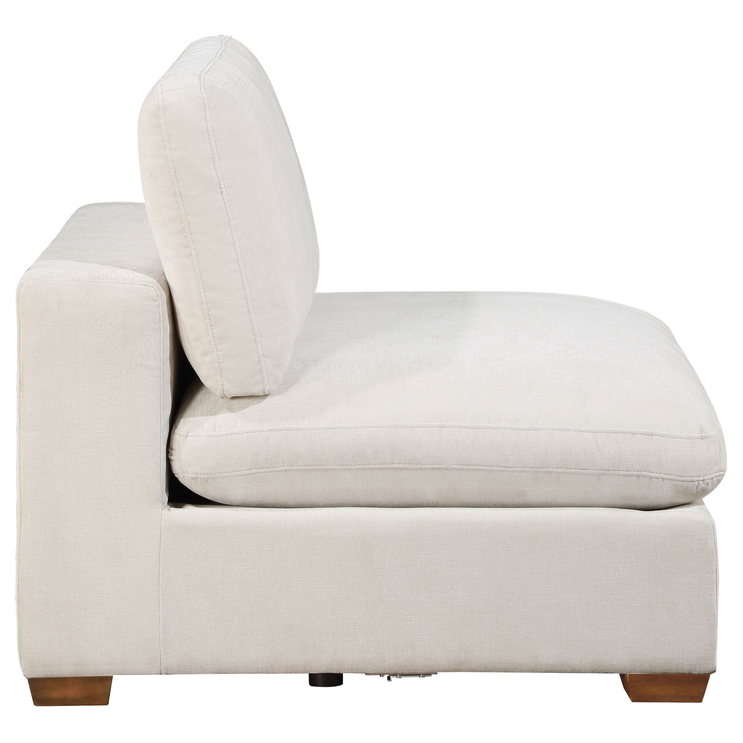 Columbia Upholstered Armless Chair Ivory