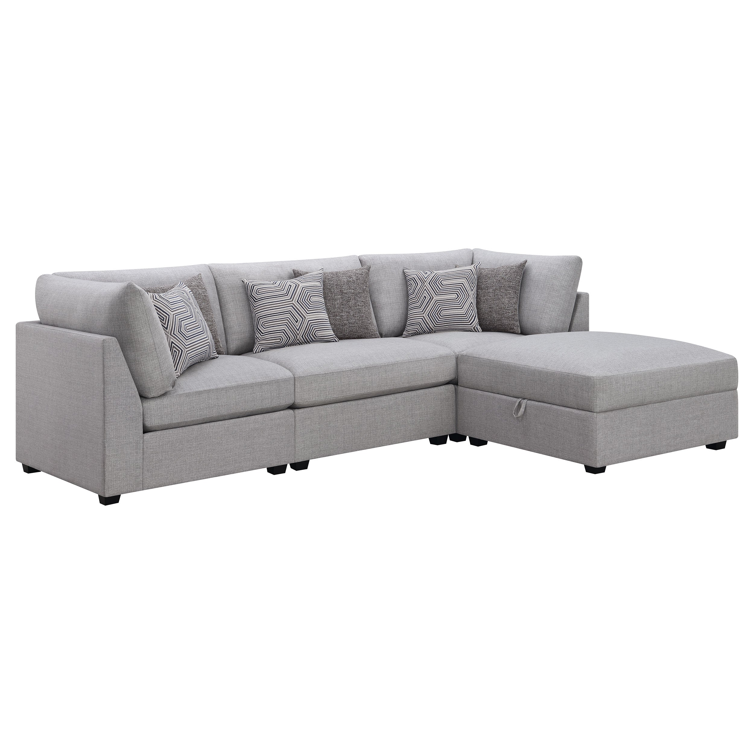 Cambria Modular Sectional Sofa Grey (Customizable)