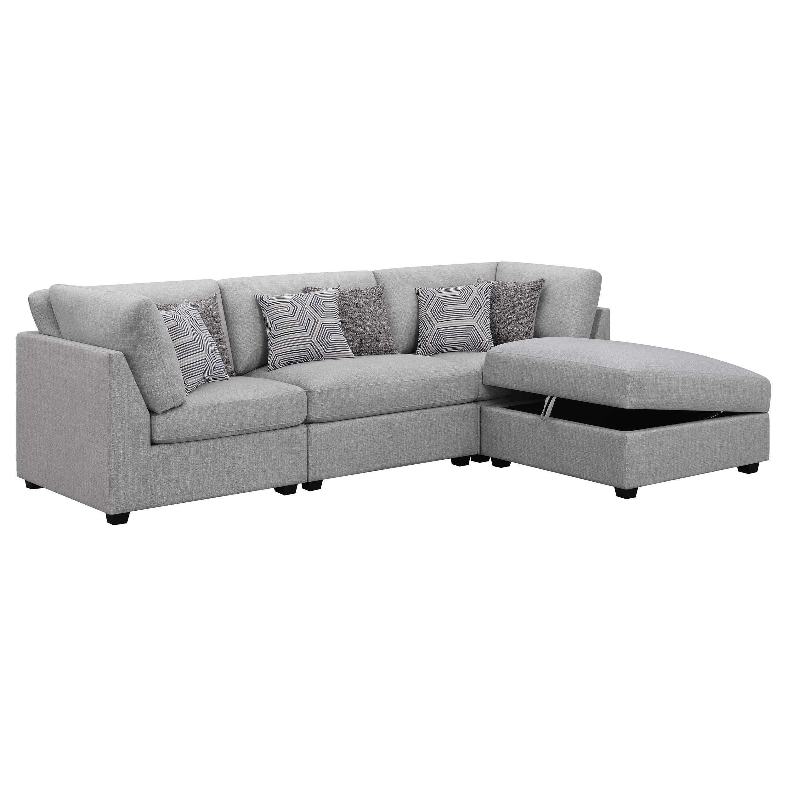 Cambria Modular Sectional Sofa Grey (Customizable)