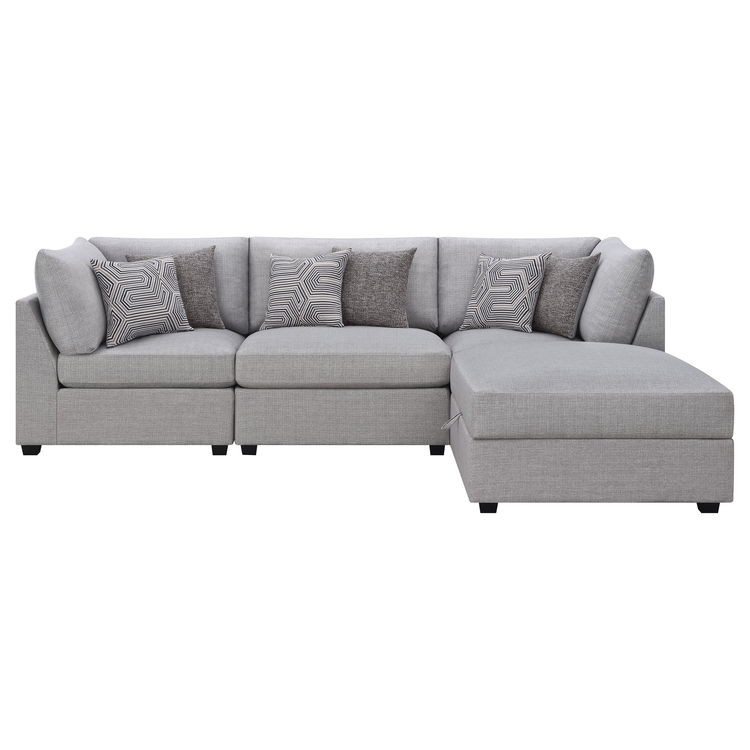 Cambria Modular Sectional Sofa Grey (Customizable)