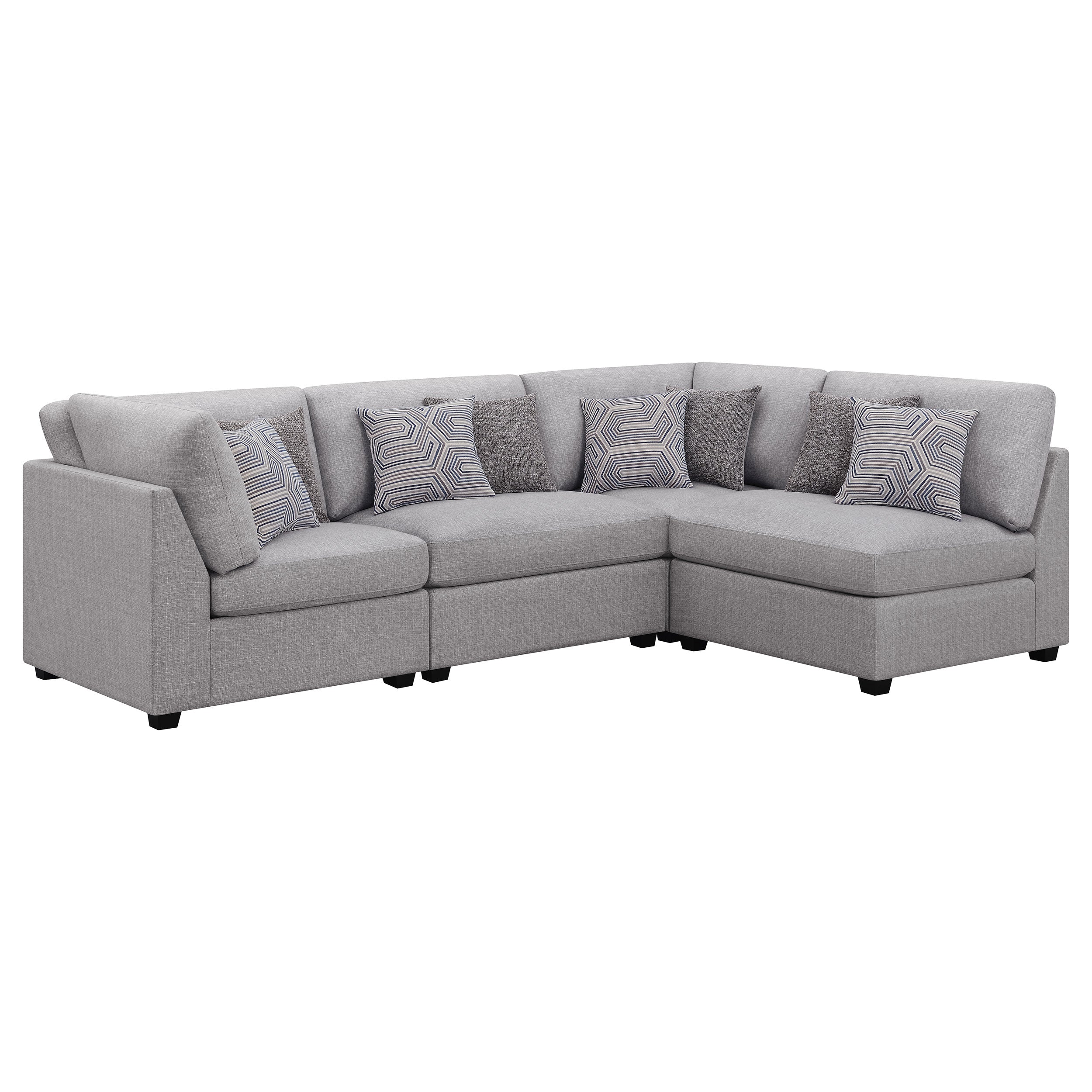 Cambria Modular Sectional Sofa Grey (Customizable)
