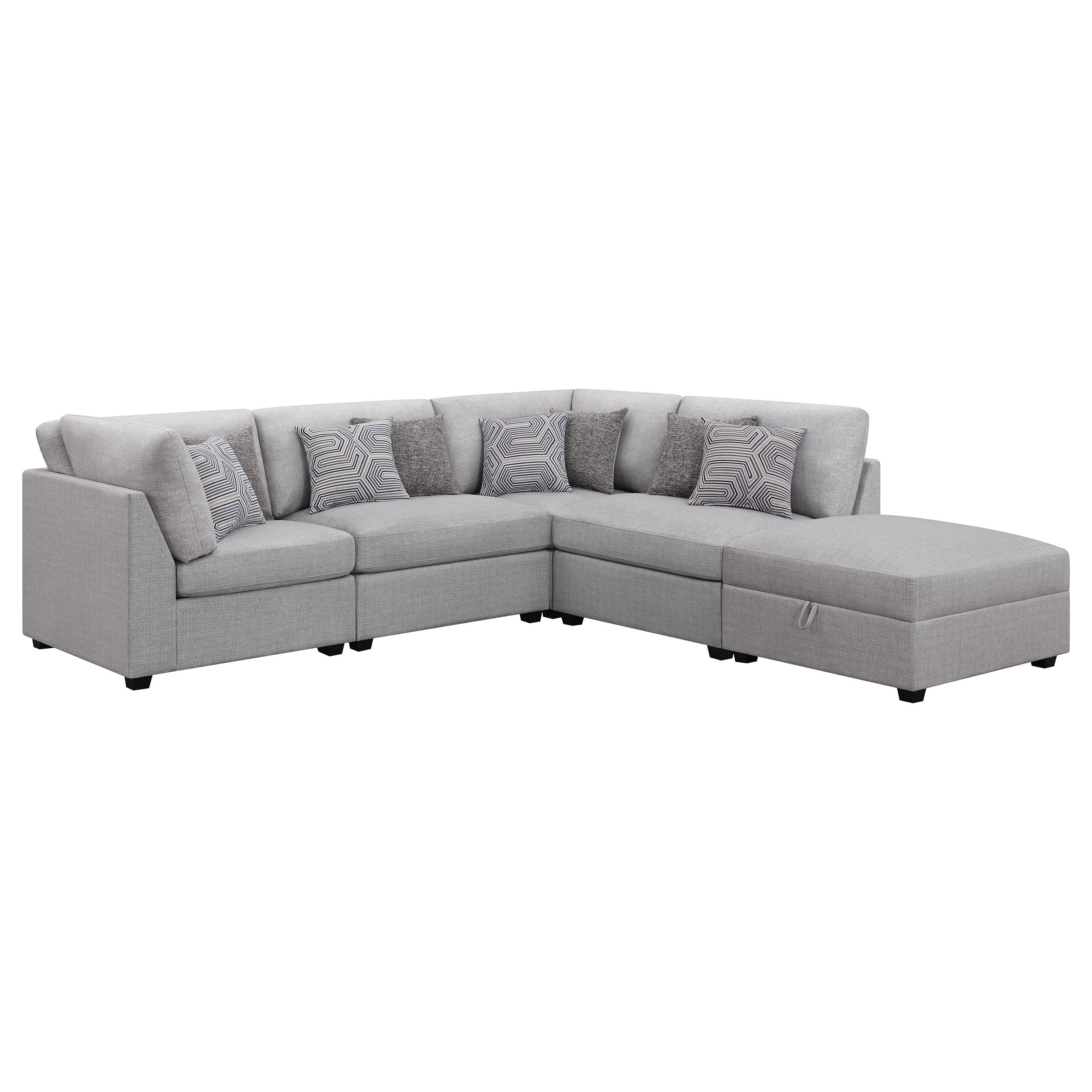 Cambria Modular Sectional Sofa Grey (Customizable)