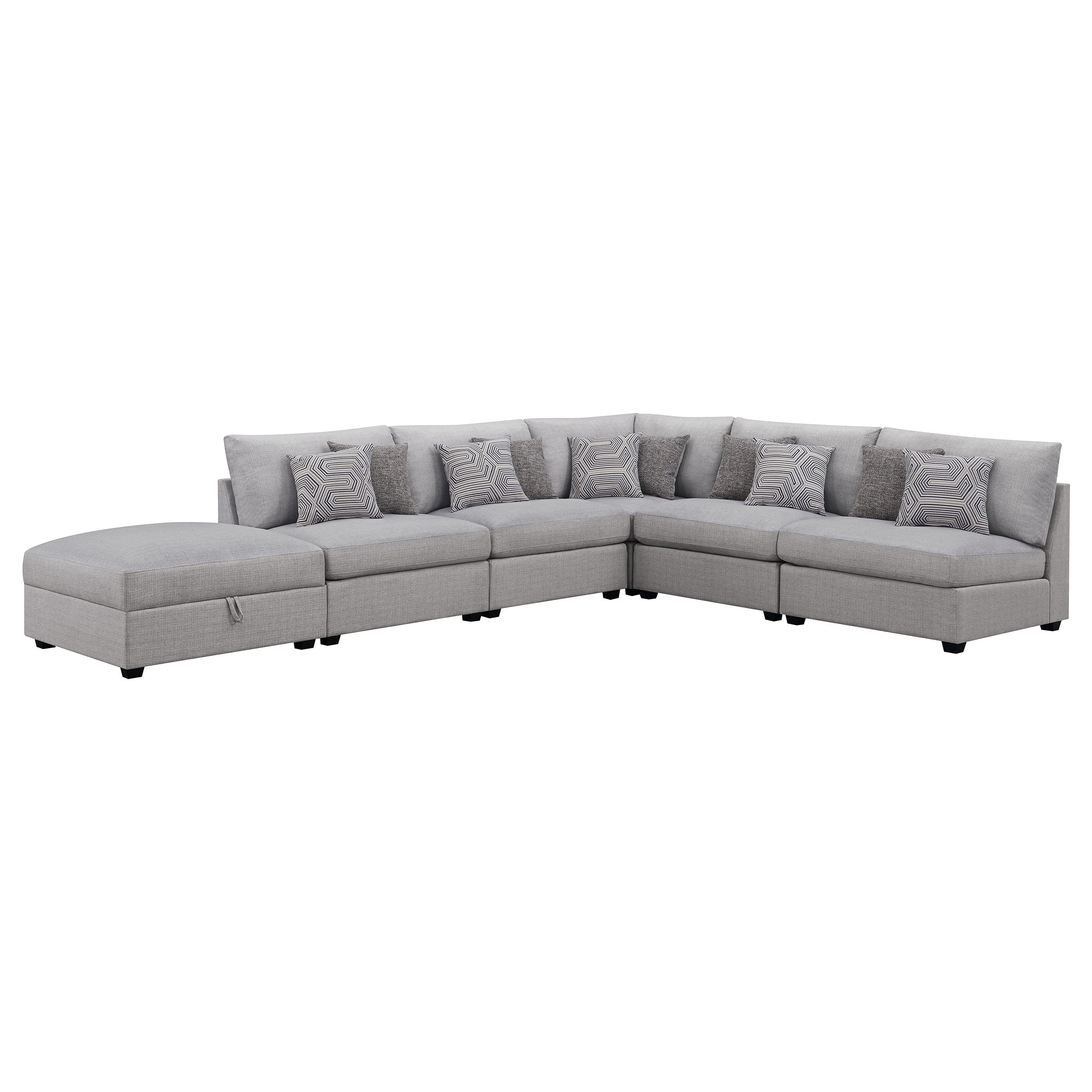 Cambria Modular Sectional Sofa Grey (Customizable)