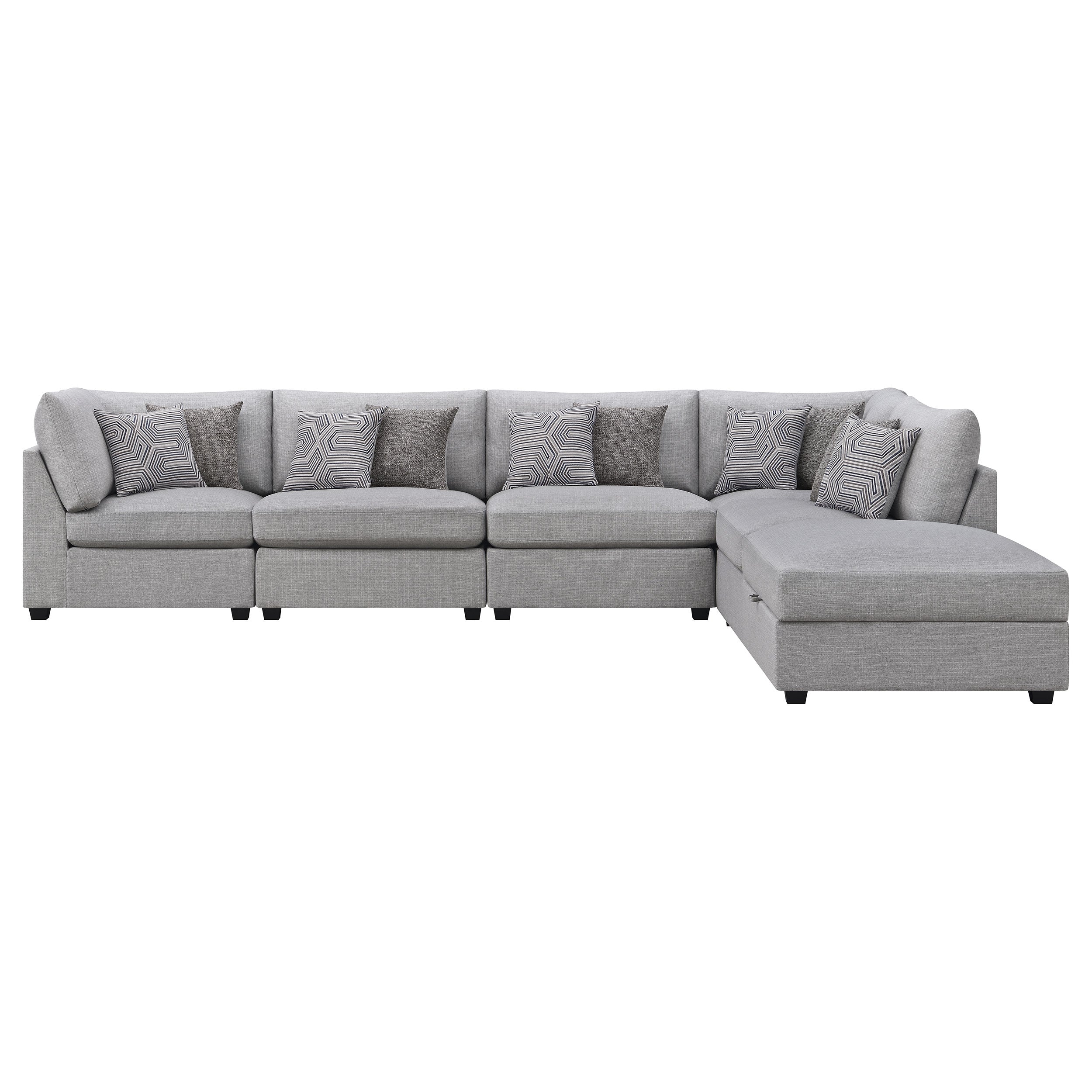 Cambria Modular Sectional Sofa Grey (Customizable)