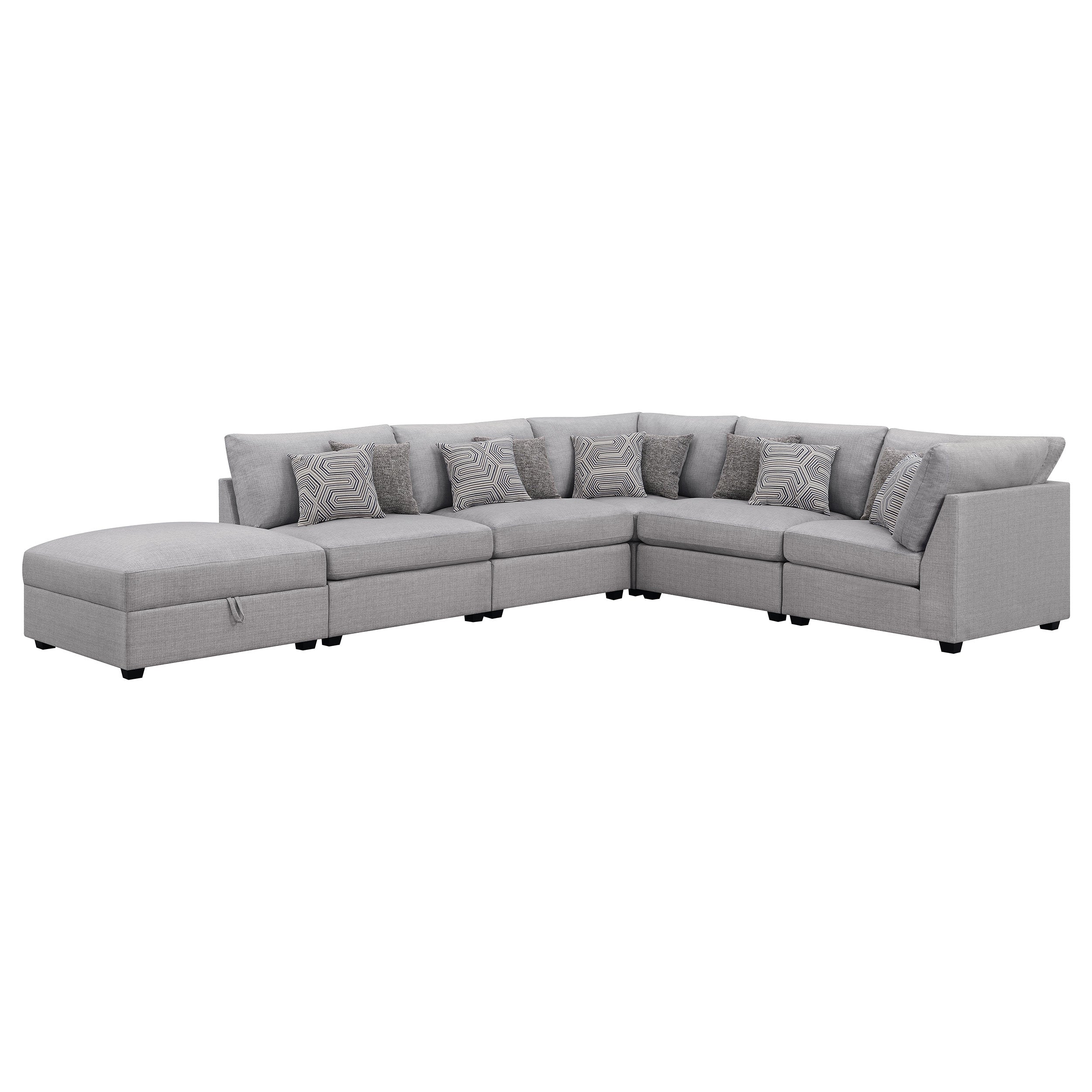 Cambria Modular Sectional Sofa Grey (Customizable)