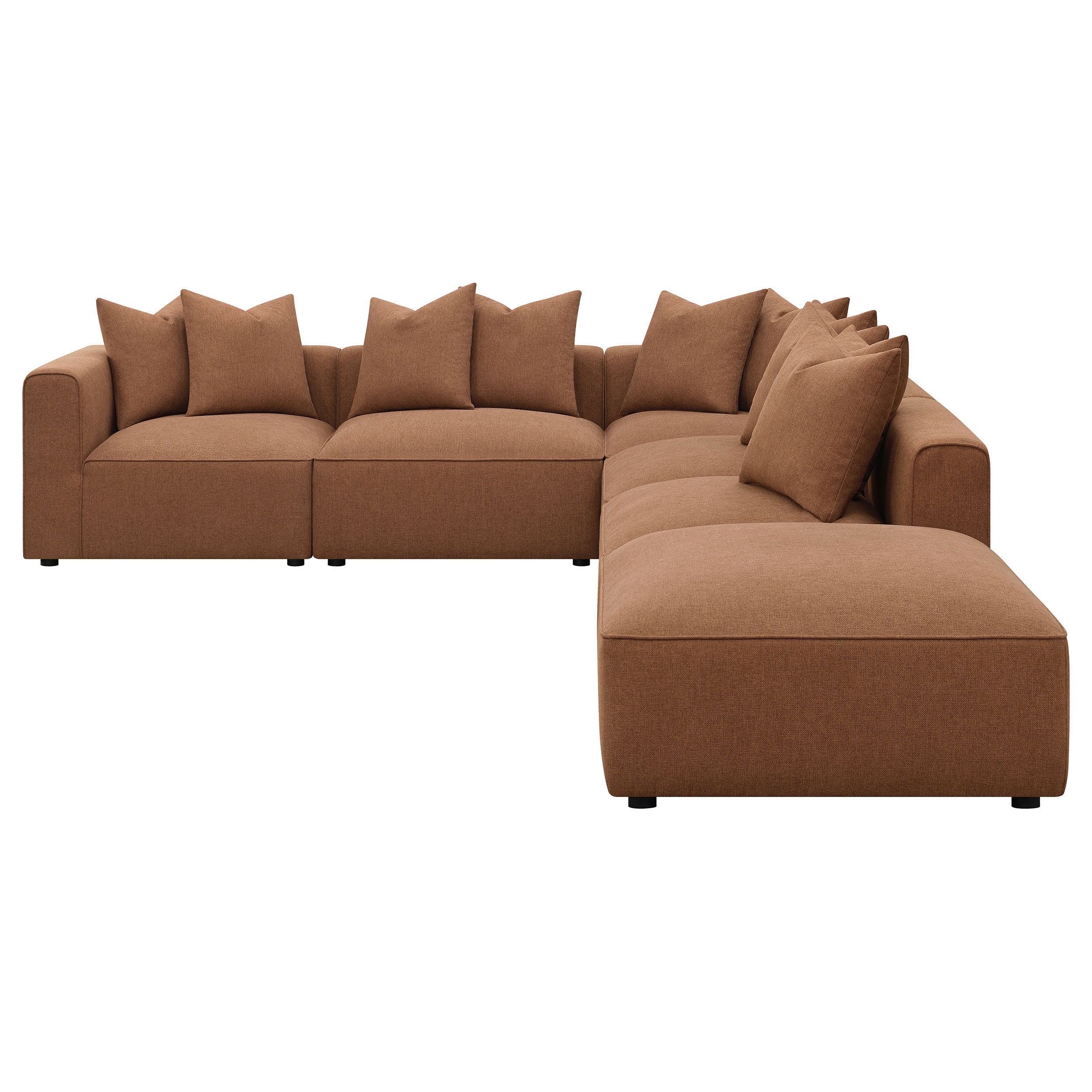 Jennifer Modular Sectional Grey & Terracotta
