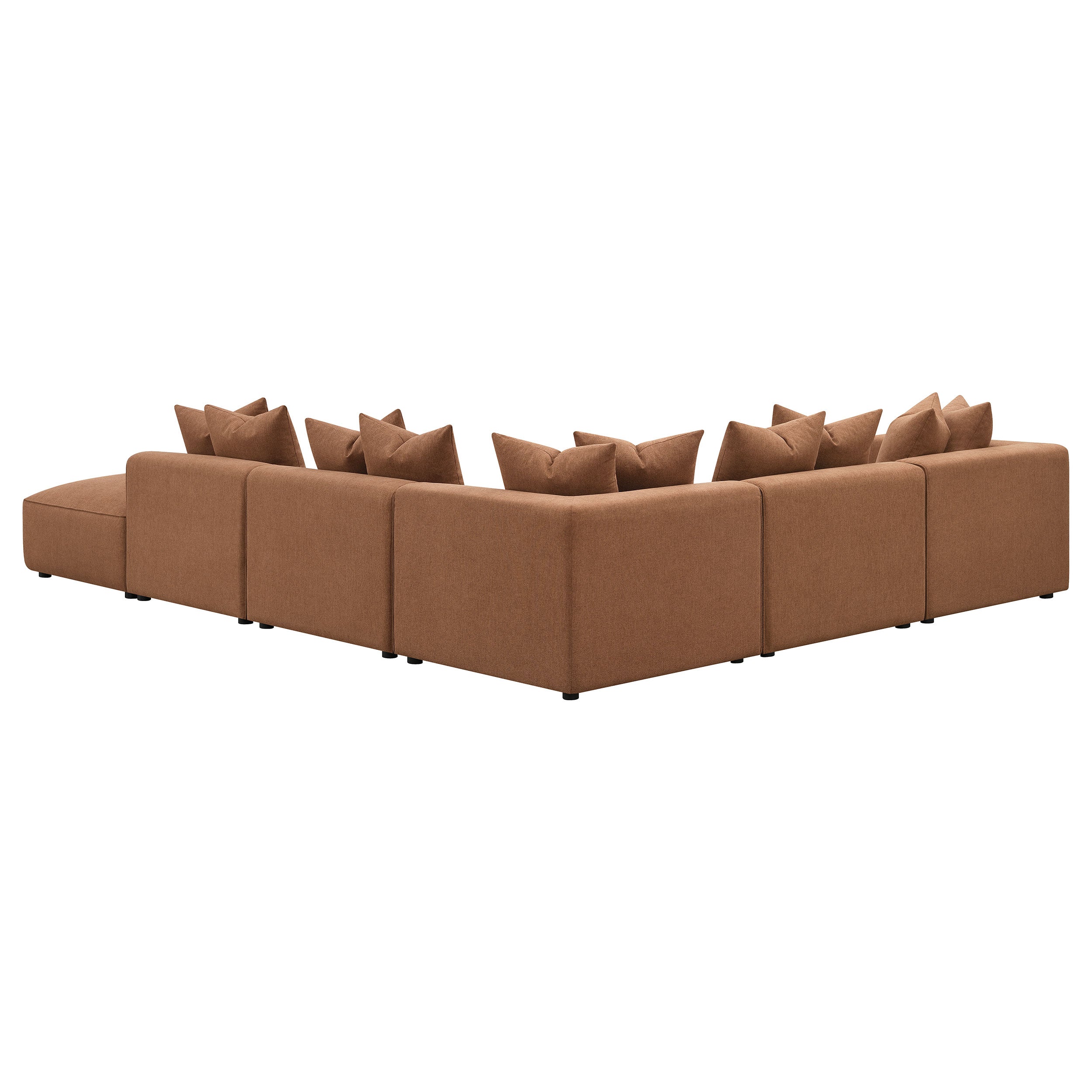 Jennifer Modular Sectional Grey & Terracotta