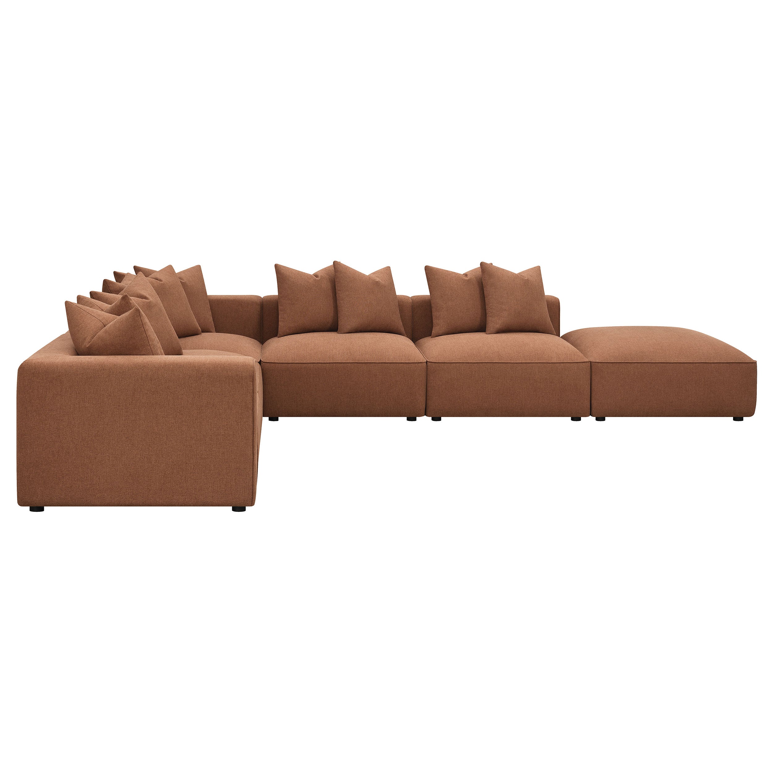 Jennifer Modular Sectional Grey & Terracotta