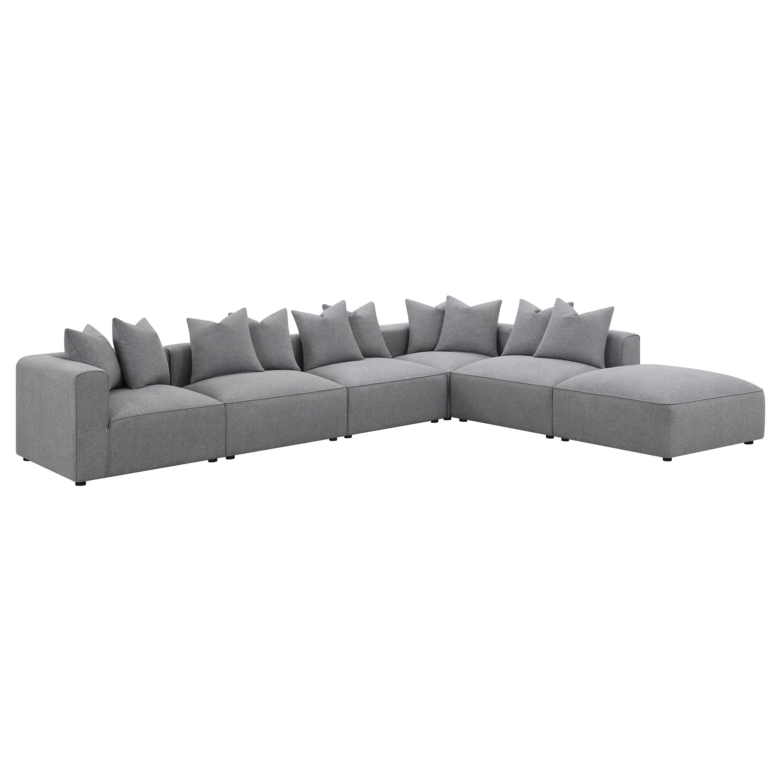 Jennifer Modular Sectional Grey & Terracotta