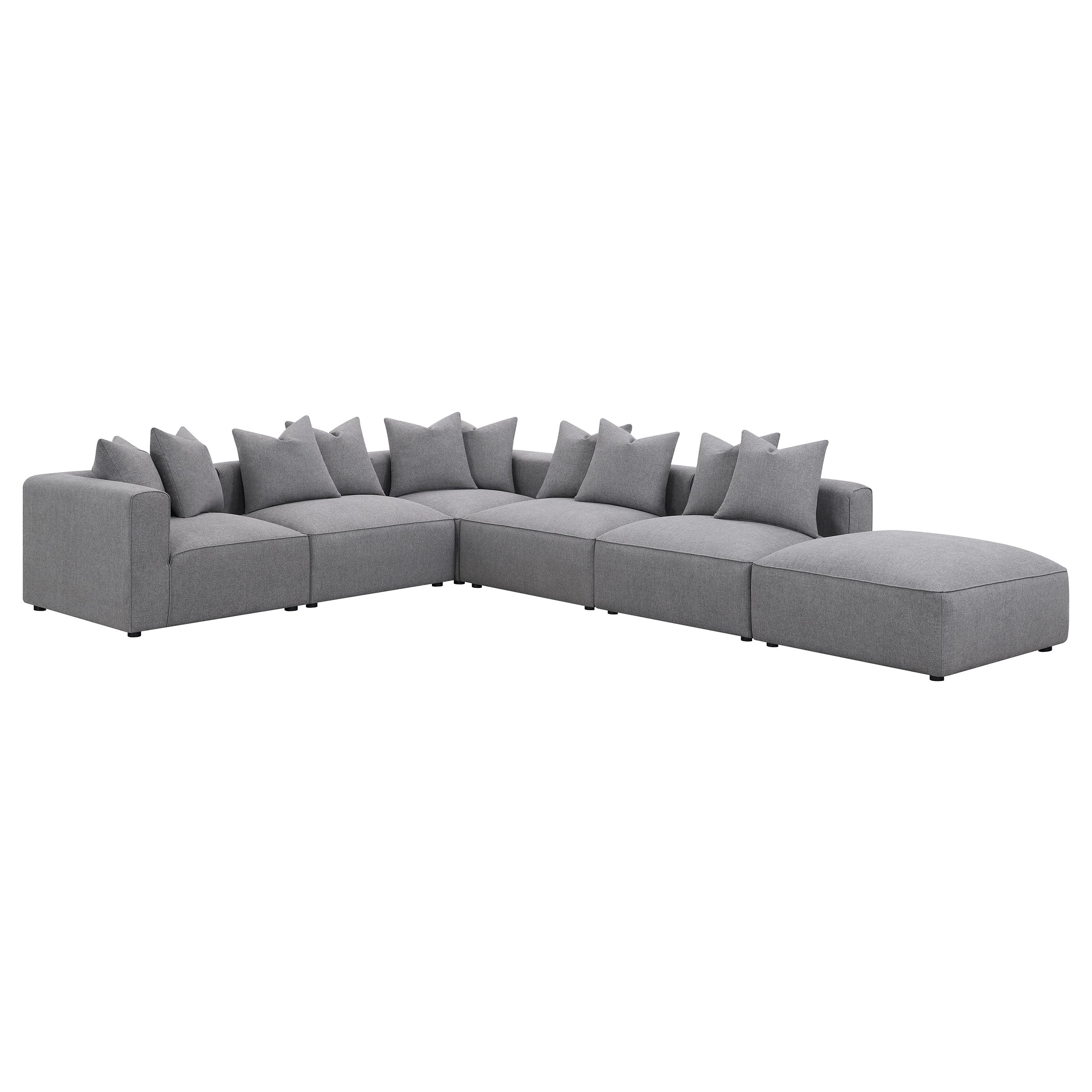 Jennifer Modular Sectional Grey & Terracotta