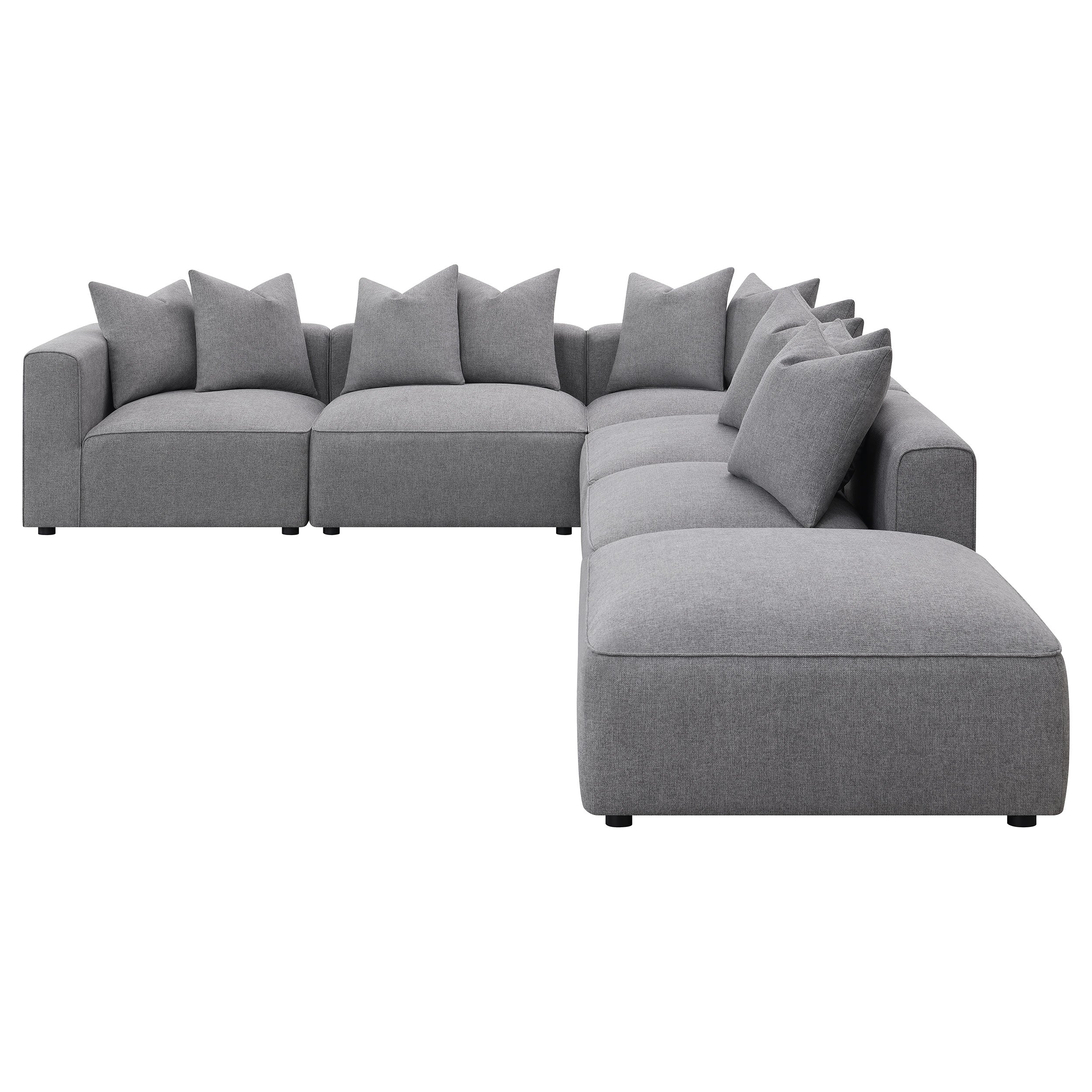 Jennifer Modular Sectional Grey & Terracotta