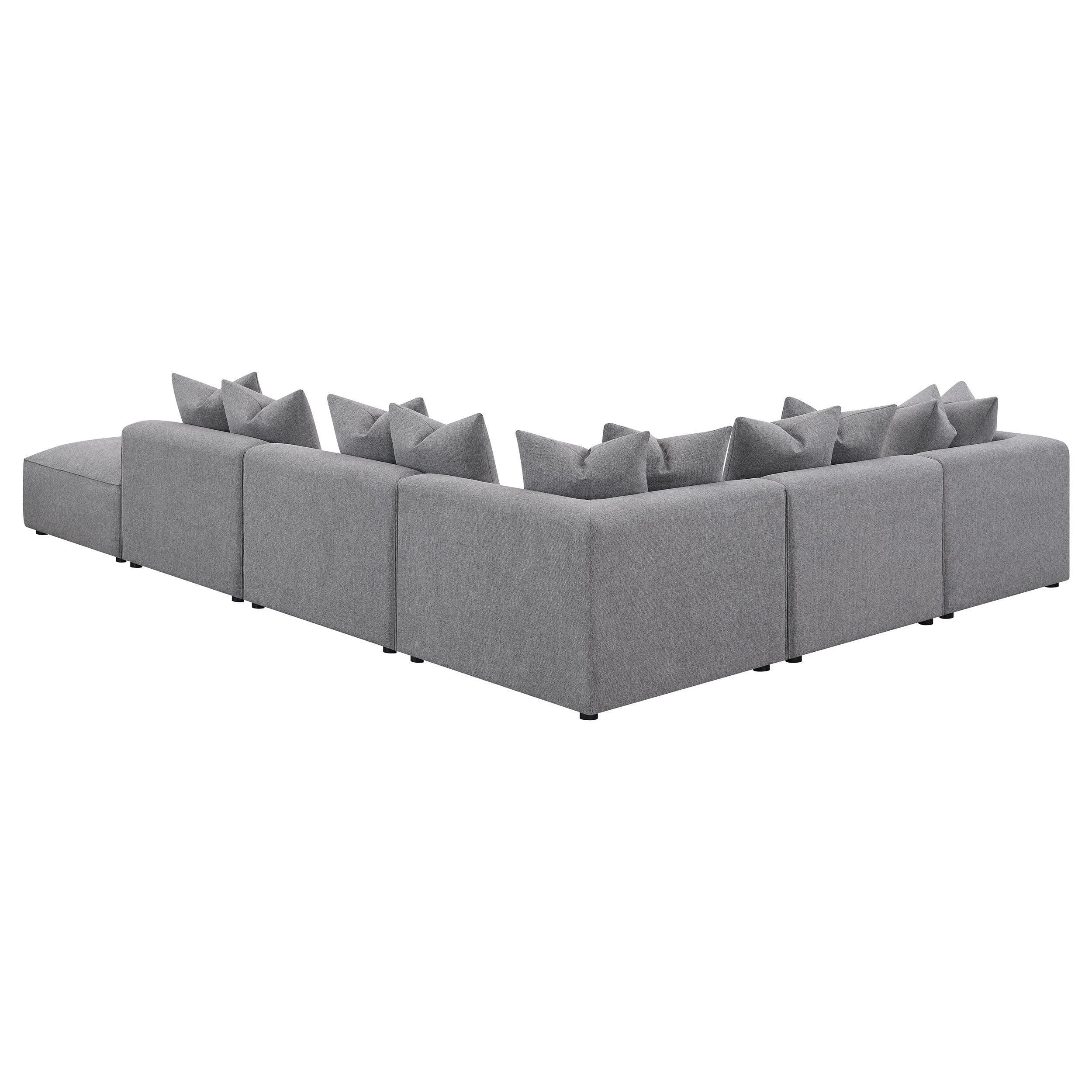Jennifer Modular Sectional Grey & Terracotta