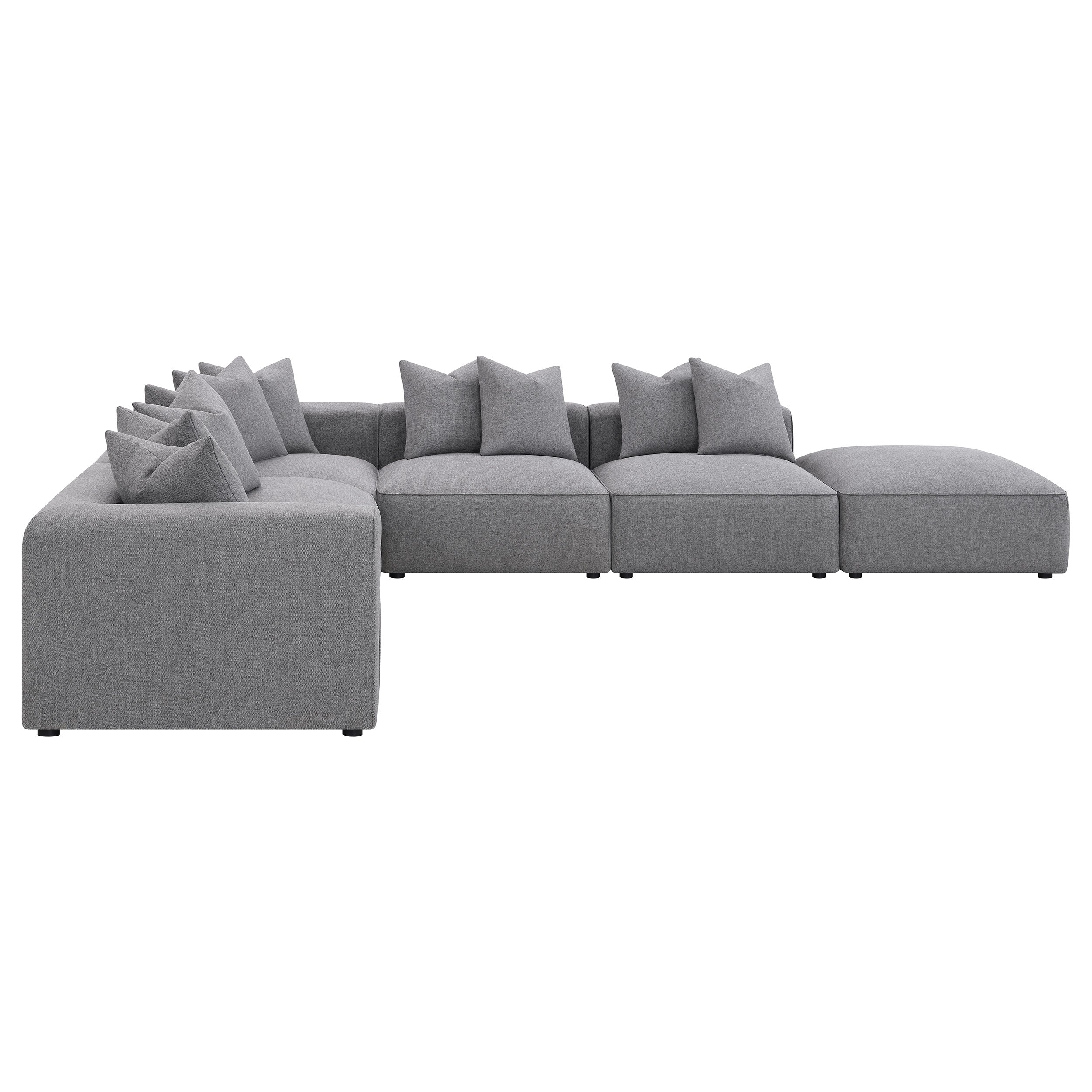 Jennifer Modular Sectional Grey & Terracotta